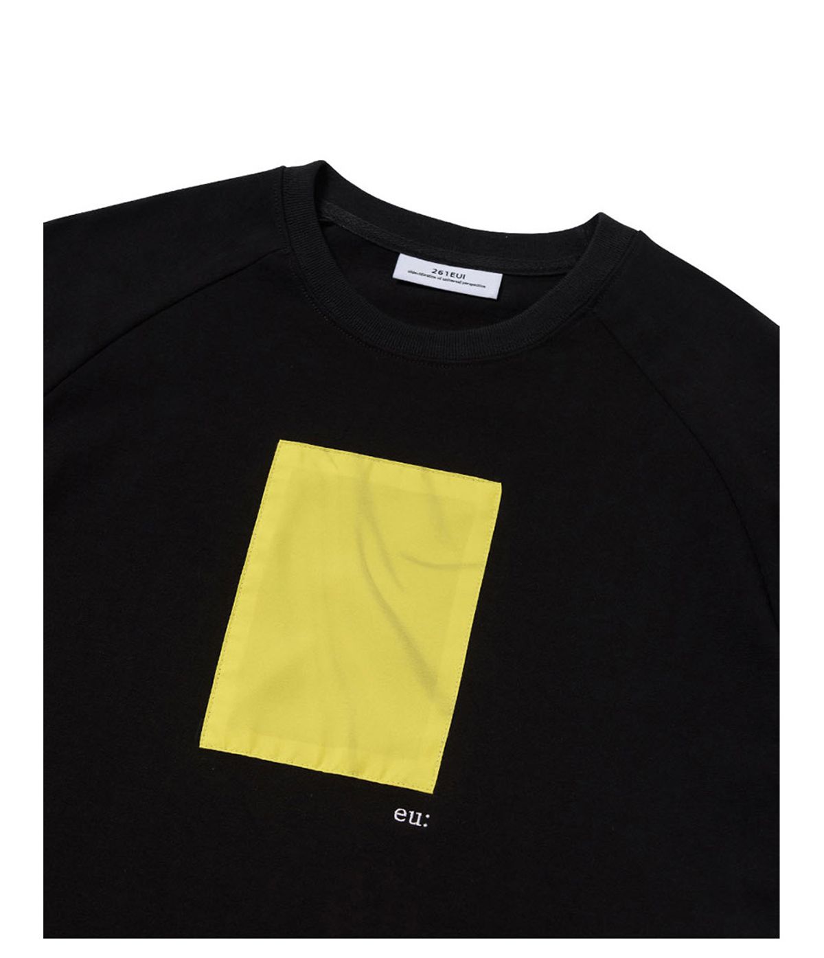 261이유아이(261EUI) SIGNATURE WRINKLE RAGLAN LONG SLEEVE BLACK YELLOW