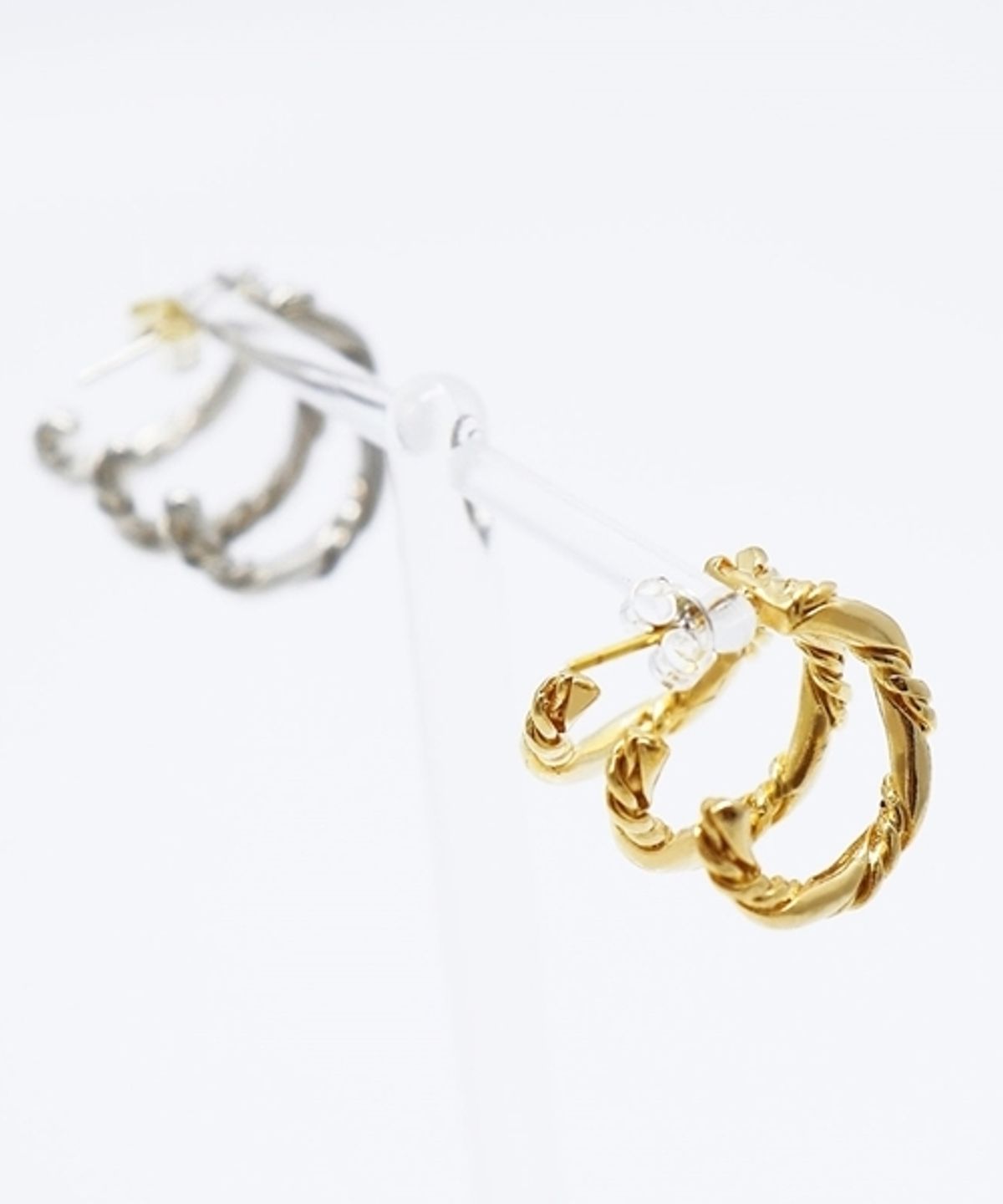 봉보(BONBEAU) Merry double twist hoop Earrings 트위스트링 꼬임 귀걸이