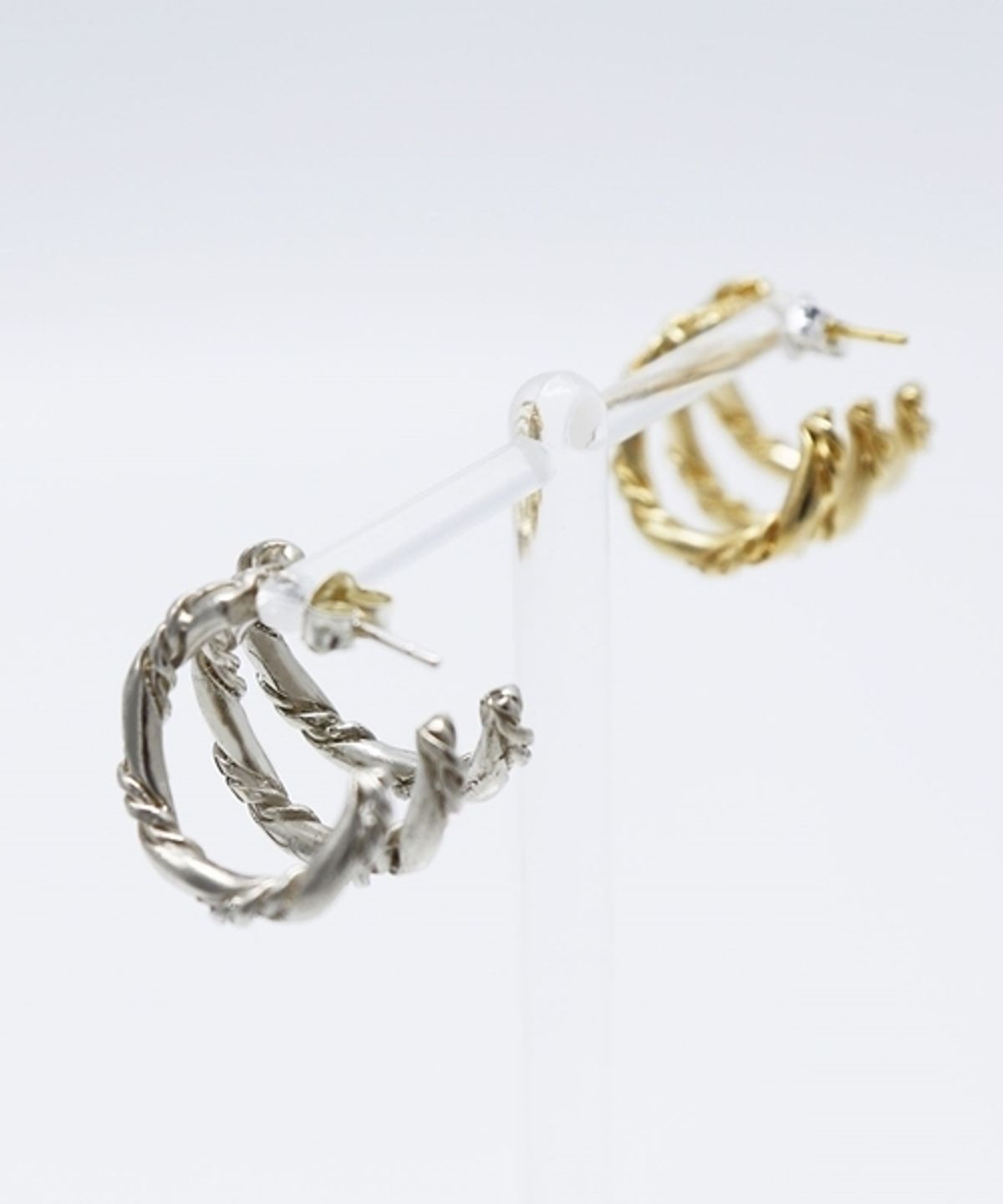 봉보(BONBEAU) Merry double twist hoop Earrings 트위스트링 꼬임 귀걸이