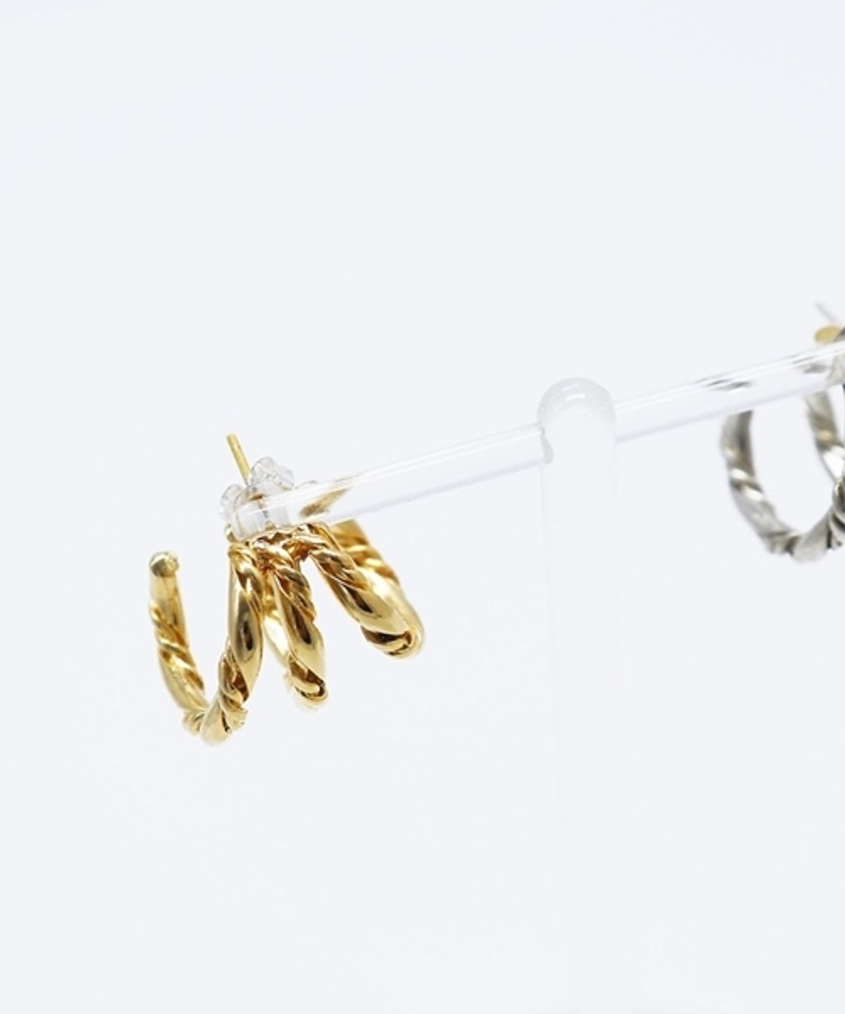 봉보(BONBEAU) Merry double twist hoop Earrings 트위스트링 꼬임 귀걸이