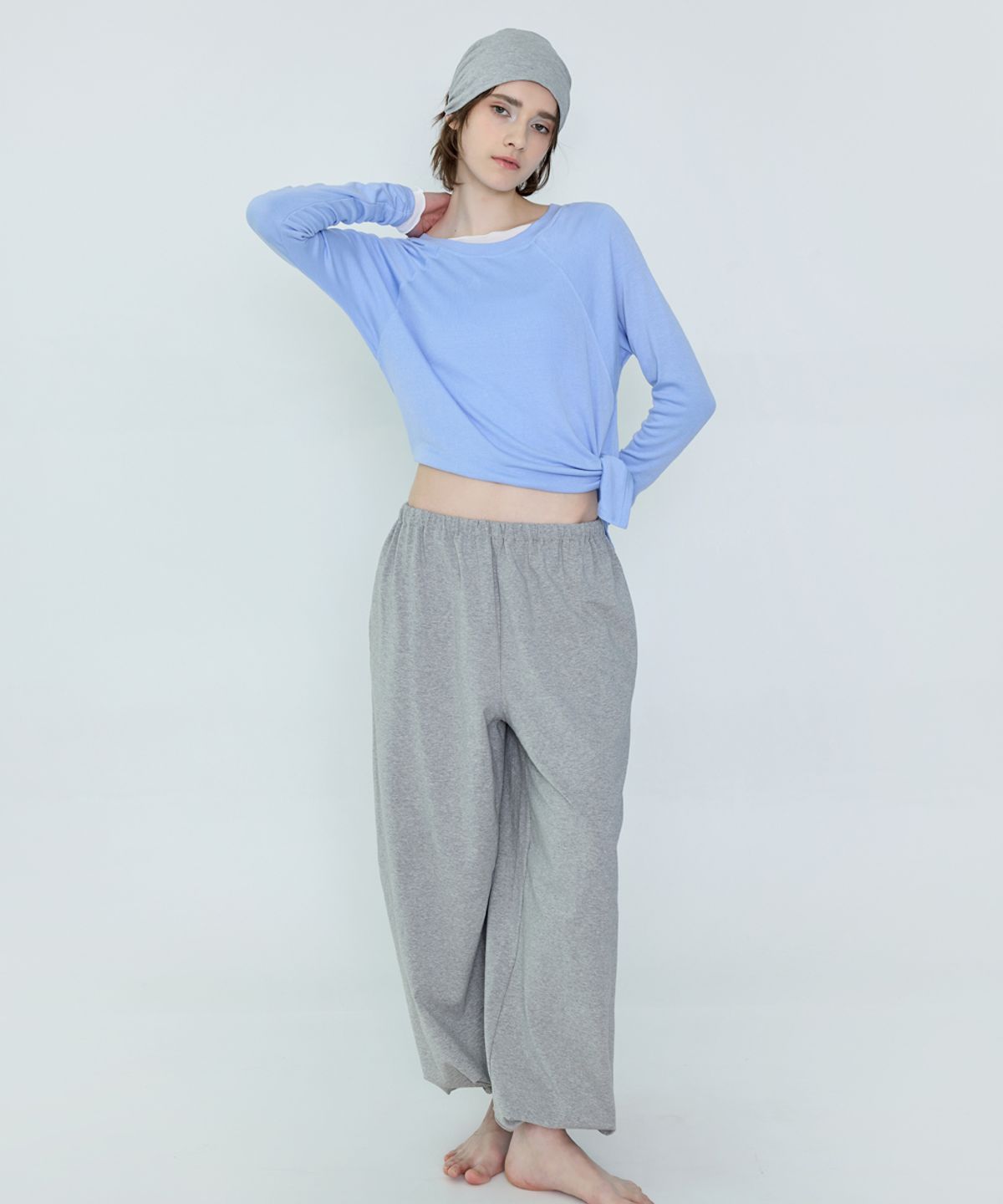 데비웨어(DEVIWEAR) 소프트 슬릿 커버업 DEVI-T0027-스카이블루
