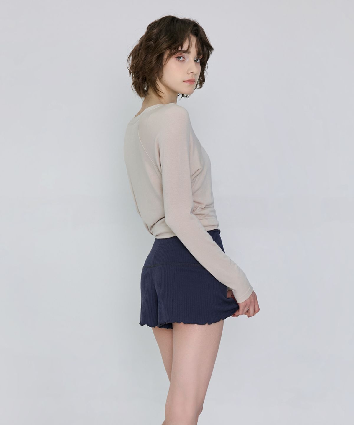 데비웨어(DEVIWEAR) 소프트 슬릿 커버업 DEVI-T0027-오트밀
