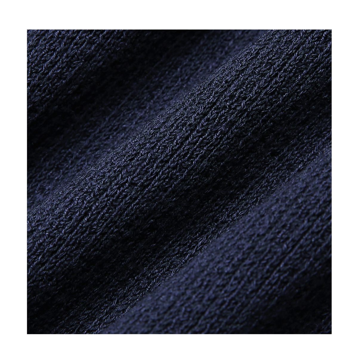 솔티(SORTIE) Combination collar knit (Navy)