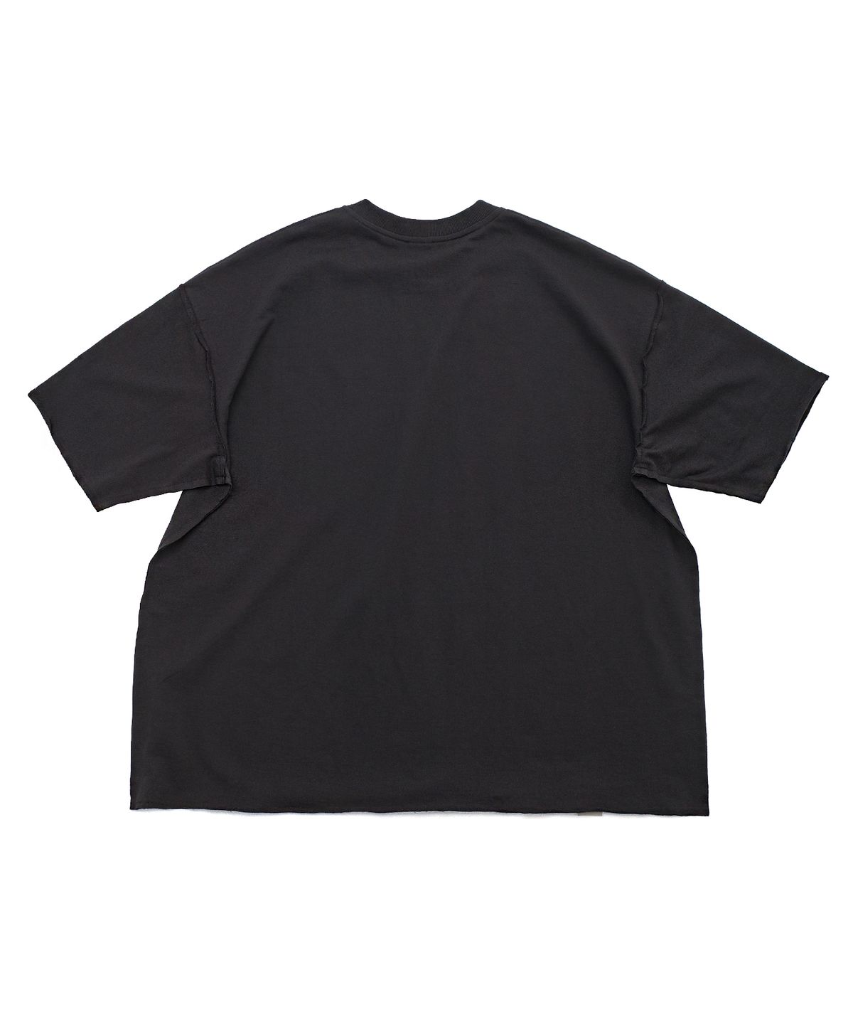 어낫띵(A NOTHING) VINTAGE P. DYEING CUT-OUT BOX 1/2 TEE (Black)