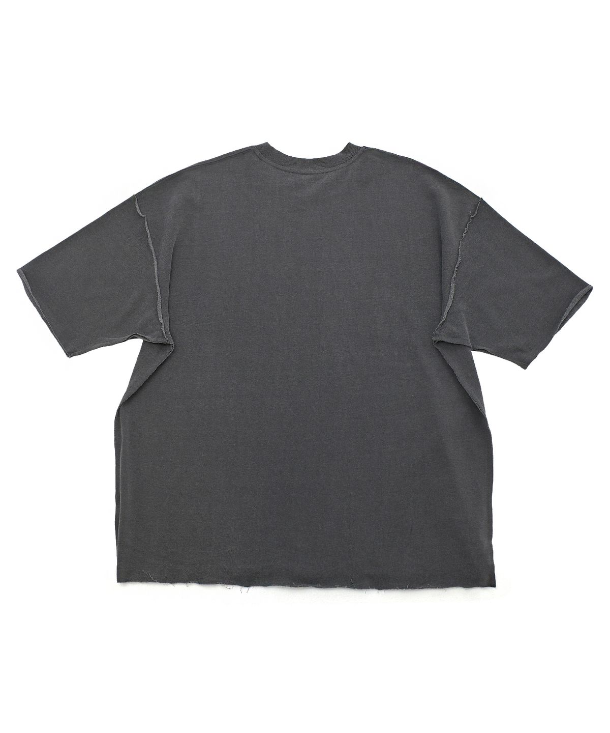 어낫띵(A NOTHING) VINTAGE P. DYEING CUT-OUT BOX 1/2 TEE (Charcoal)
