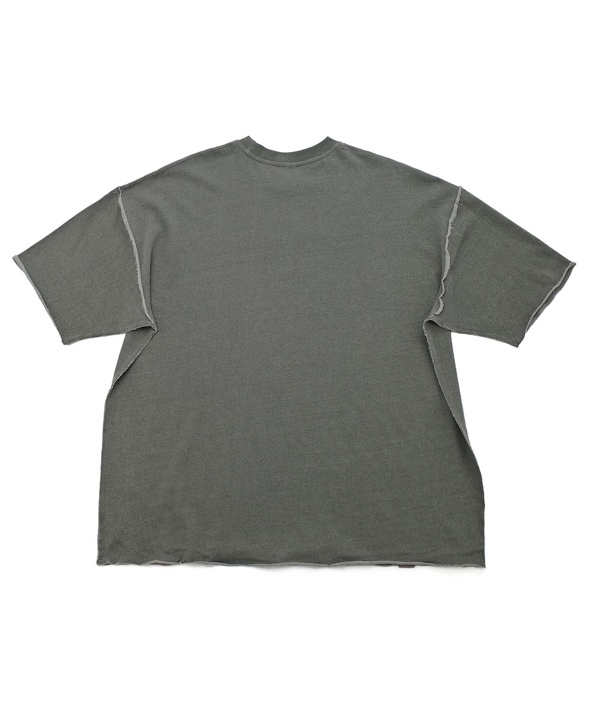 어낫띵(A NOTHING) VINTAGE P. DYEING CUT-OUT BOX 1/2 TEE (Khaki)