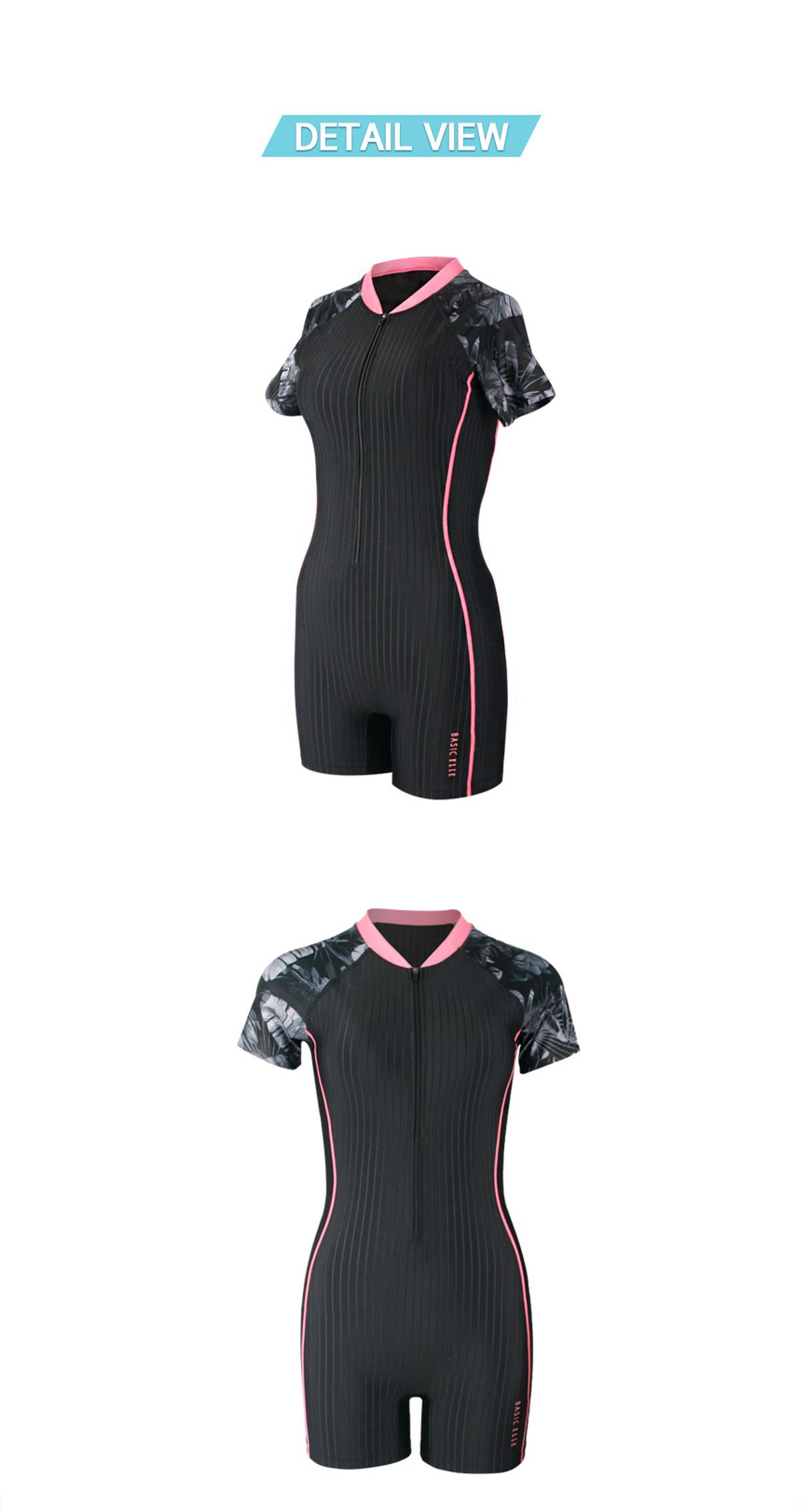 베이직엘르(BASIC ELLE) 여성 원피스 반전신 실내수영복 BEF-R109K