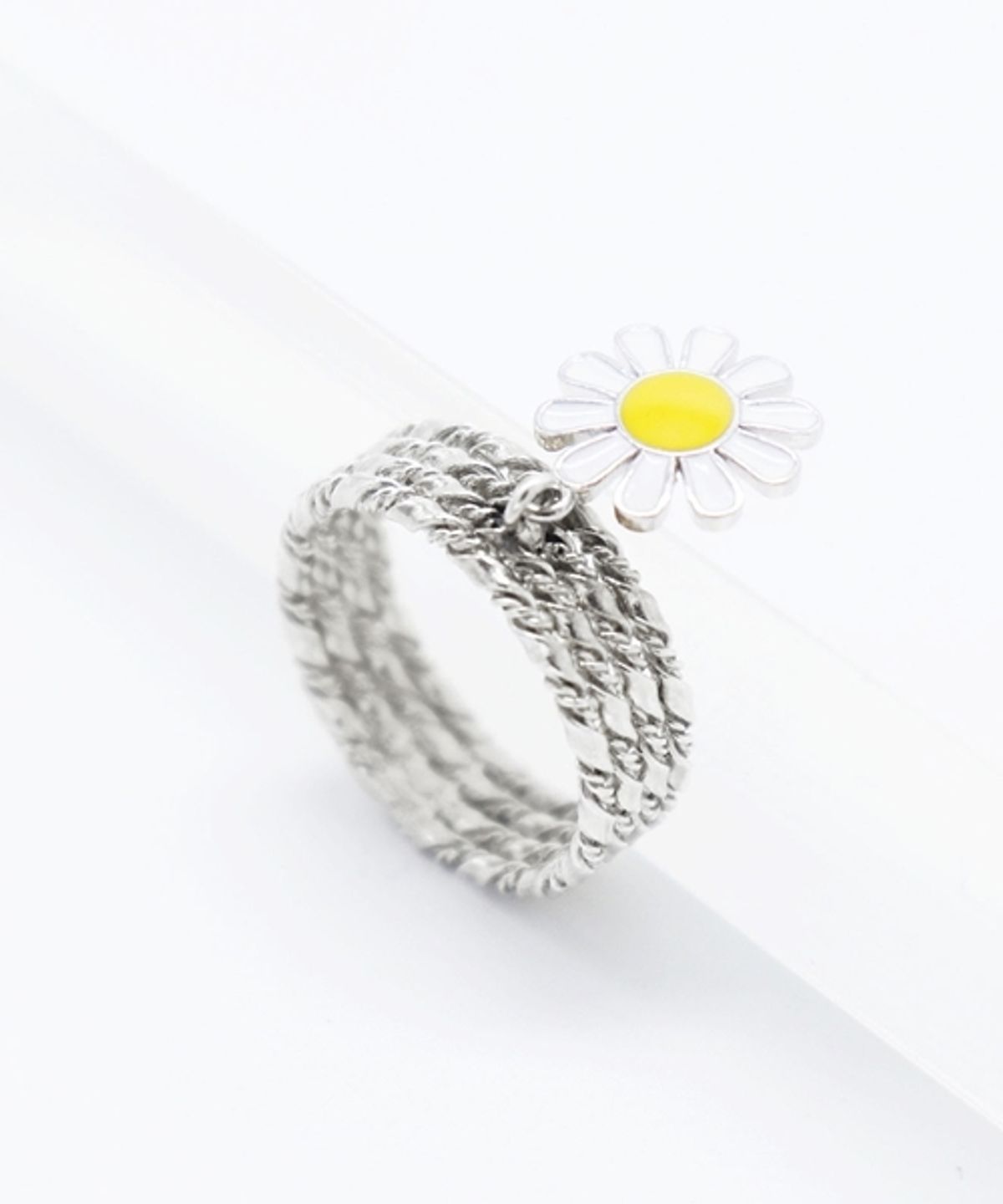 봉보(BONBEAU) Double twist daisy Ring 데이지 볼드링 꼬임 반지