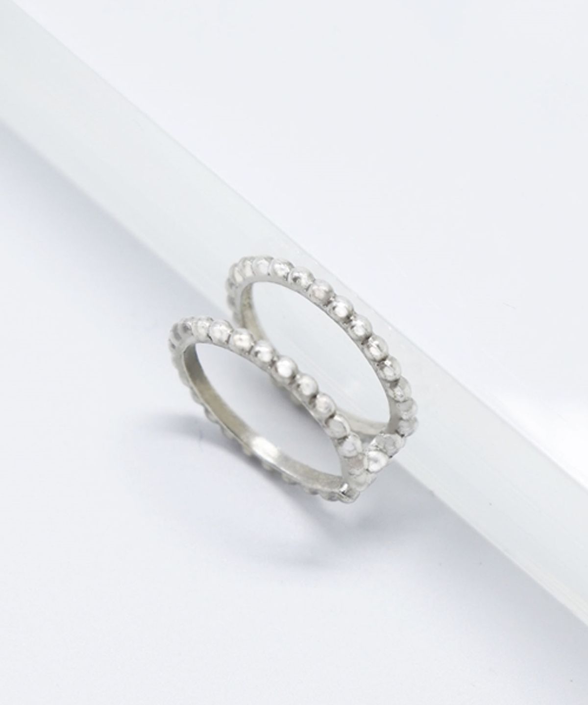 봉보(BONBEAU) Meg double silverball open Ring 레이어드 볼드 오픈링 반지
