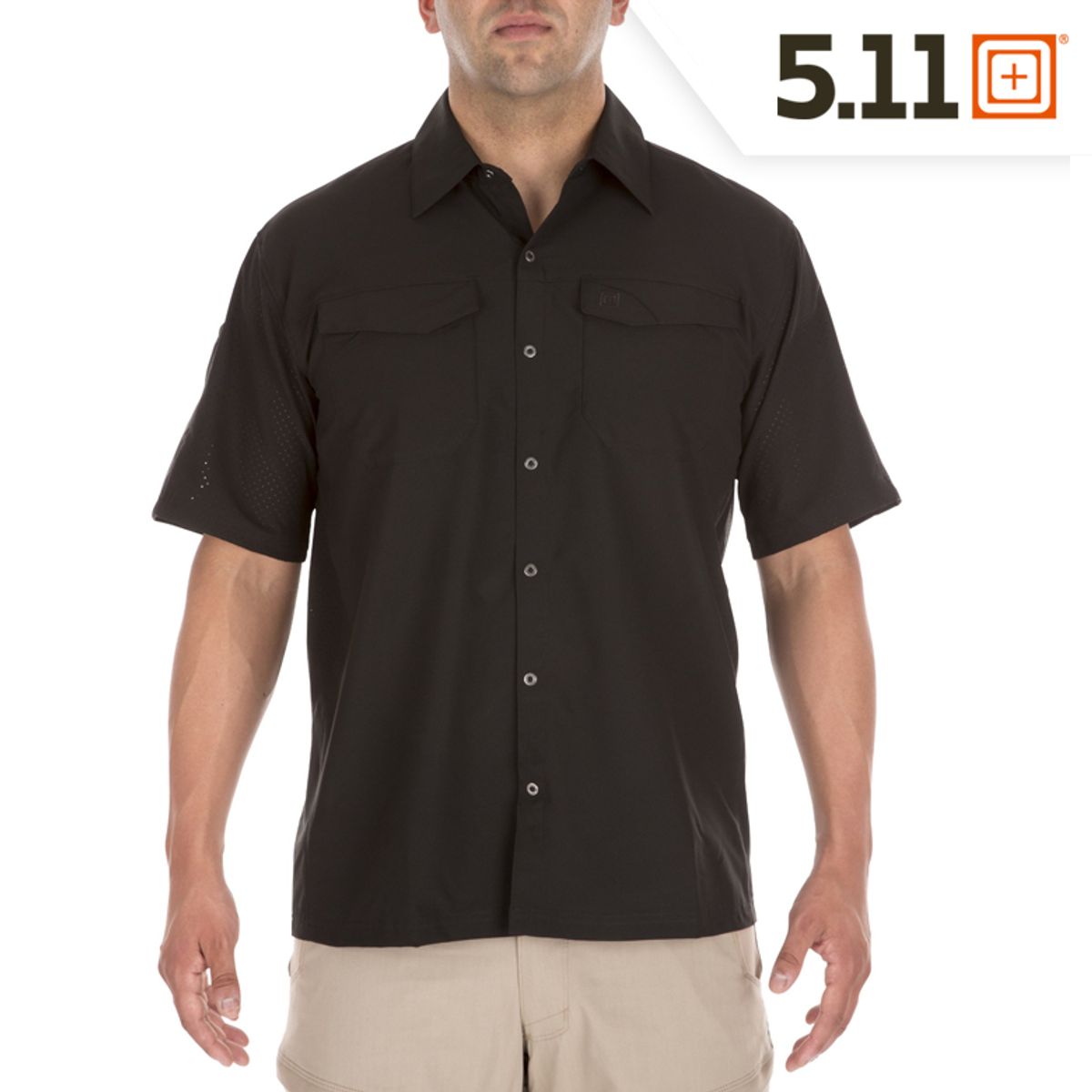 5.11택티컬(5.11 TACTICAL) 프리덤 플렉스 우븐 숏 슬리브 셔츠 (블랙)