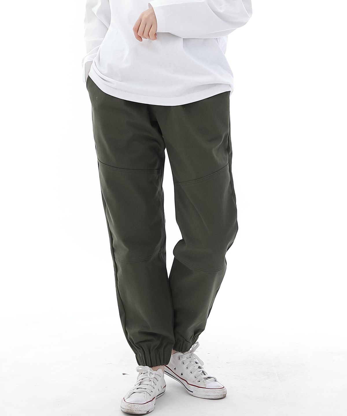 세인트크루(SAINTCREW) 세미슬림핏 절개 조거팬츠 CS-301J 카키