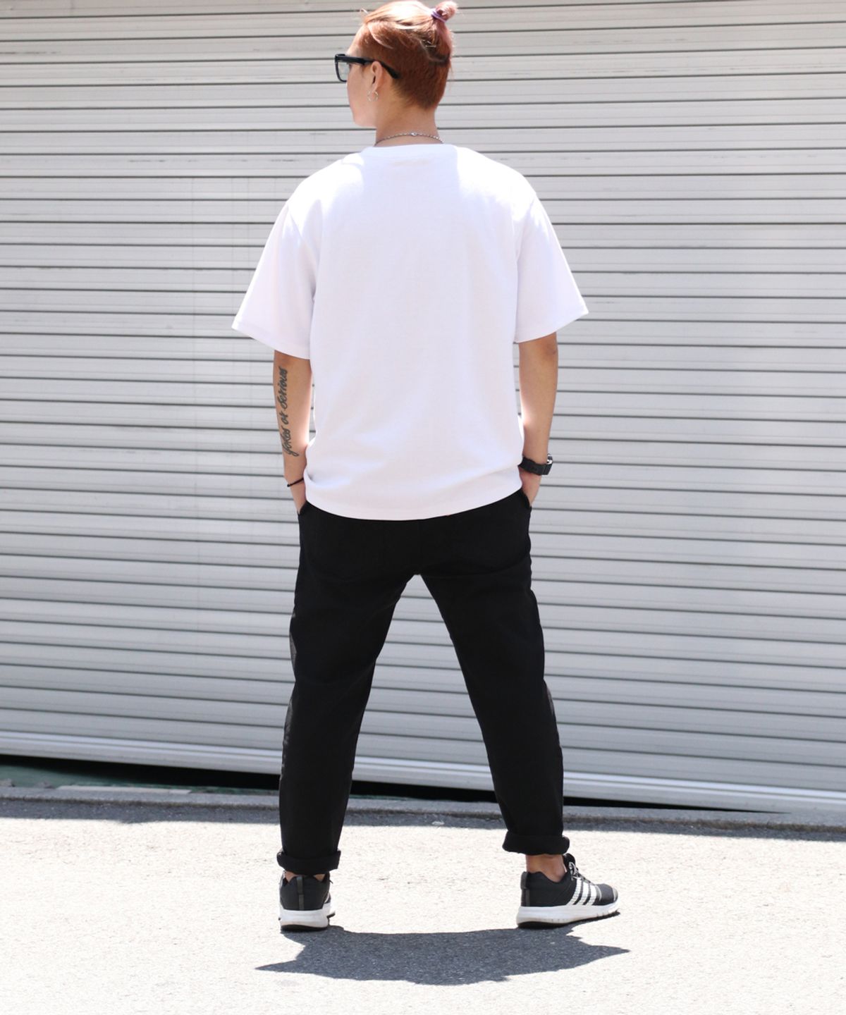 세인트크루(SAINTCREW) 세미슬림핏 절개 슬랙스팬츠 CS-301 블랙