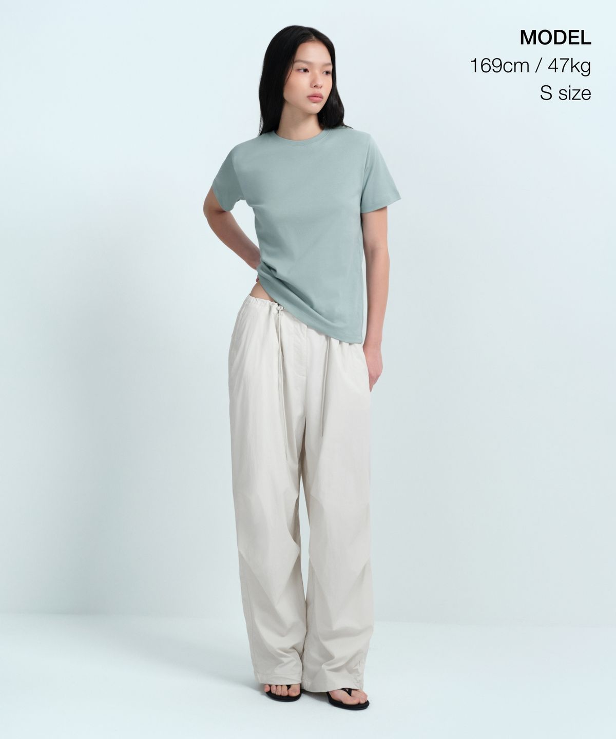 무신사 스탠다드 우먼(MUSINSA STANDARD WOMAN) 우먼즈 베이식 크루 넥 티셔츠 [더스티 민트]