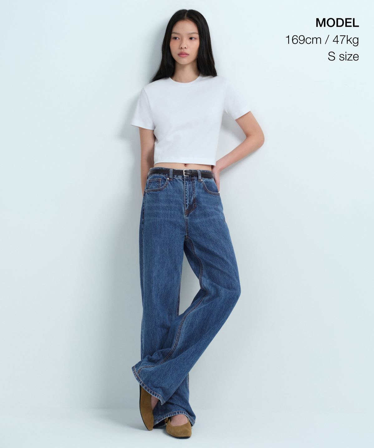 무신사 스탠다드 우먼(MUSINSA STANDARD WOMAN) 우먼즈 크루 넥 크롭 티셔츠 [화이트]