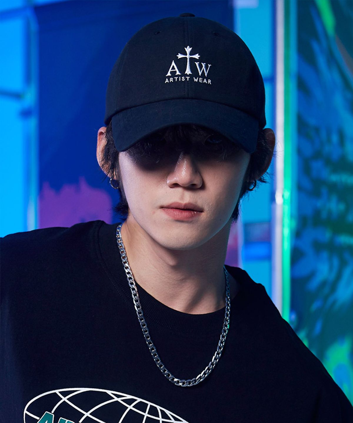 아티스트웨어(ARTISTWEAR) [ATW] 시그니쳐 로고 자수 볼캡_BK