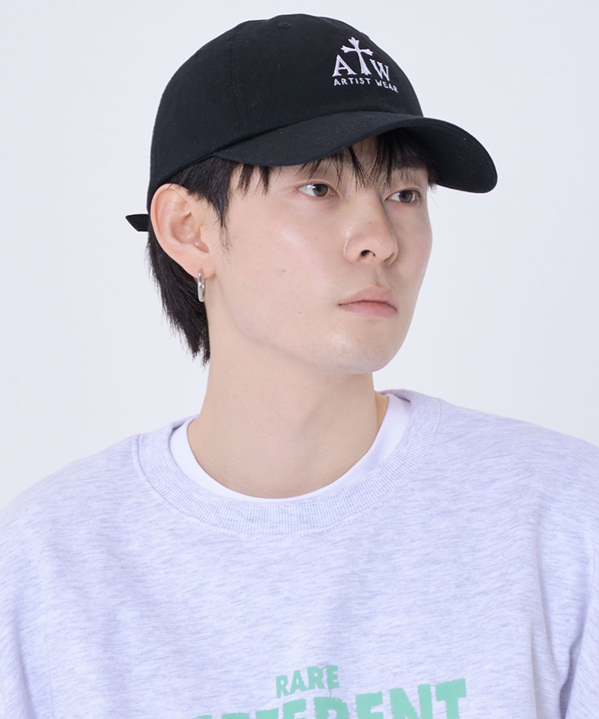 아티스트웨어(ARTISTWEAR) [ATW] 시그니쳐 로고 자수 볼캡_BK