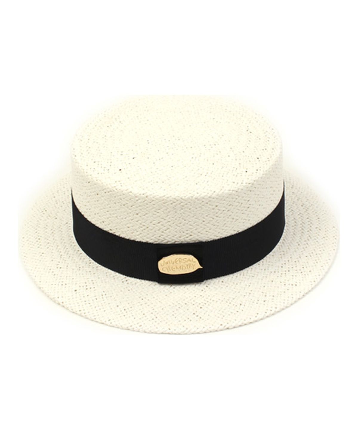유니버셜 케미스트리(UNIVERSAL CHEMISTRY) White Flat Short Panama Hat 파나마햇