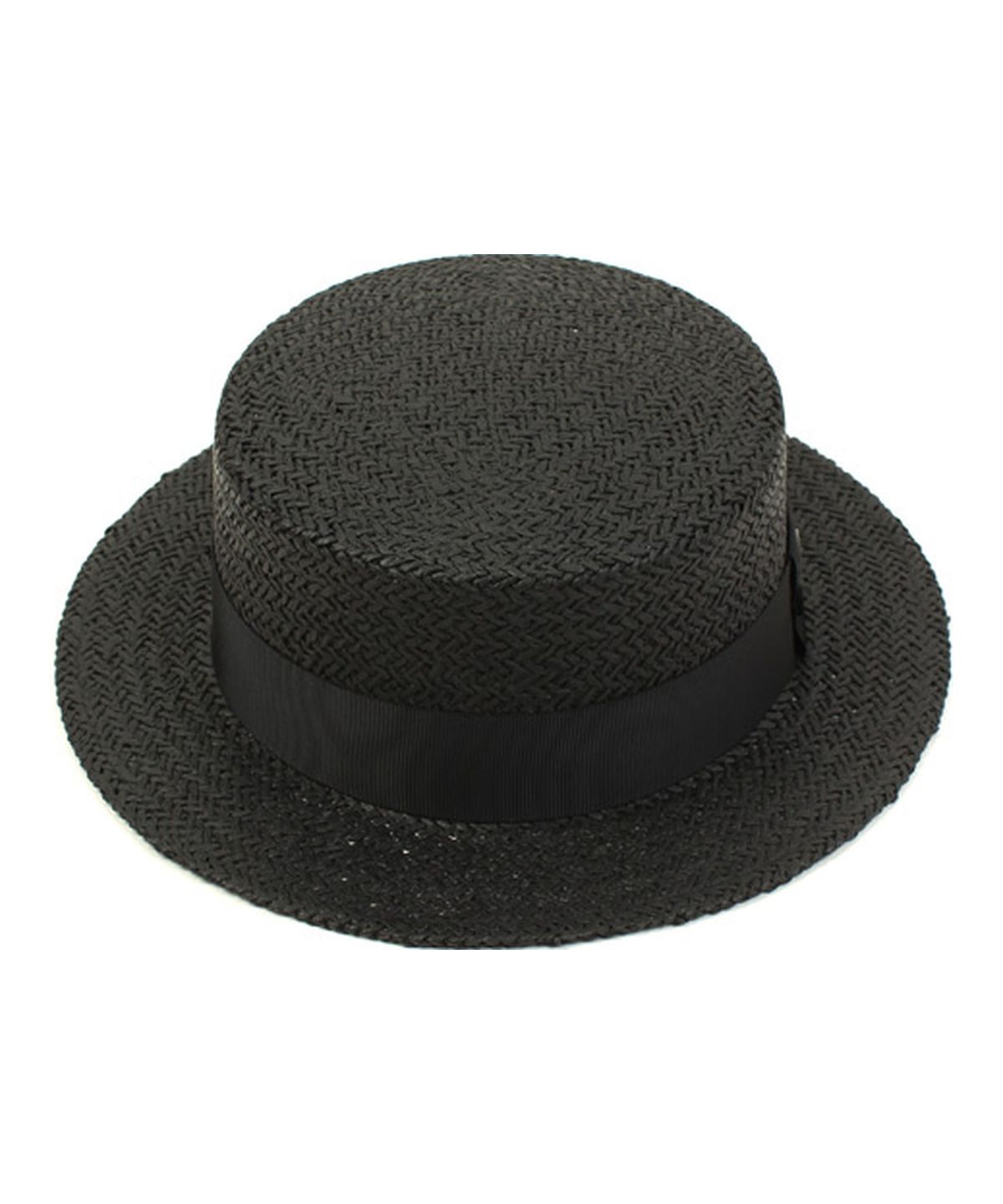 유니버셜 케미스트리(UNIVERSAL CHEMISTRY) Black Flat Short Panama Hat 파나마햇