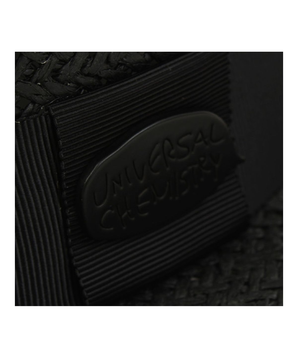 유니버셜 케미스트리(UNIVERSAL CHEMISTRY) Black Flat Short Panama Hat 파나마햇