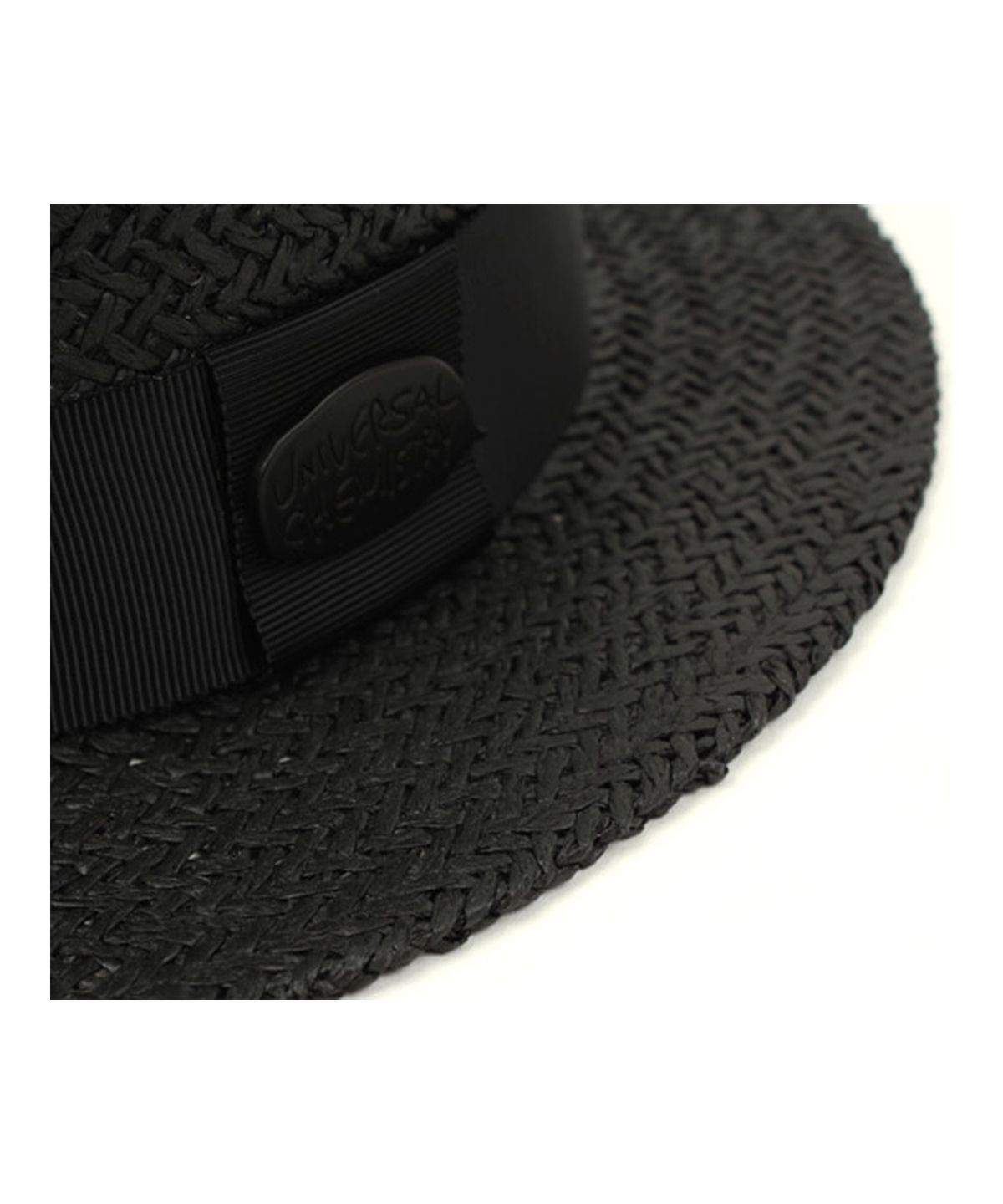 유니버셜 케미스트리(UNIVERSAL CHEMISTRY) Black Flat Short Panama Hat 파나마햇