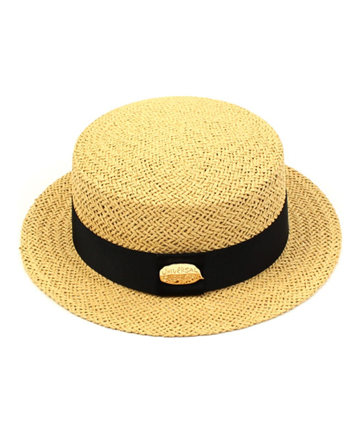 유니버셜 케미스트리(UNIVERSAL CHEMISTRY) Beige Flat Short Panama Hat 파나마햇