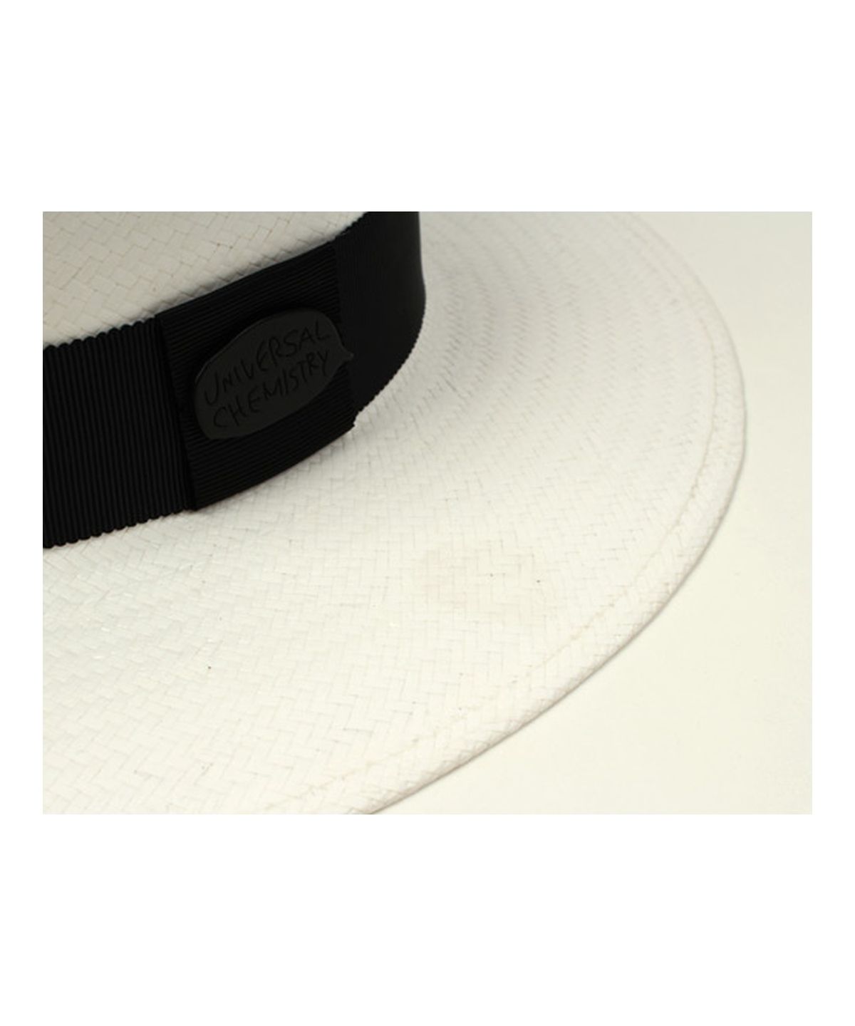 유니버셜 케미스트리(UNIVERSAL CHEMISTRY) White Flat Long Panama Hat BK 파나마햇