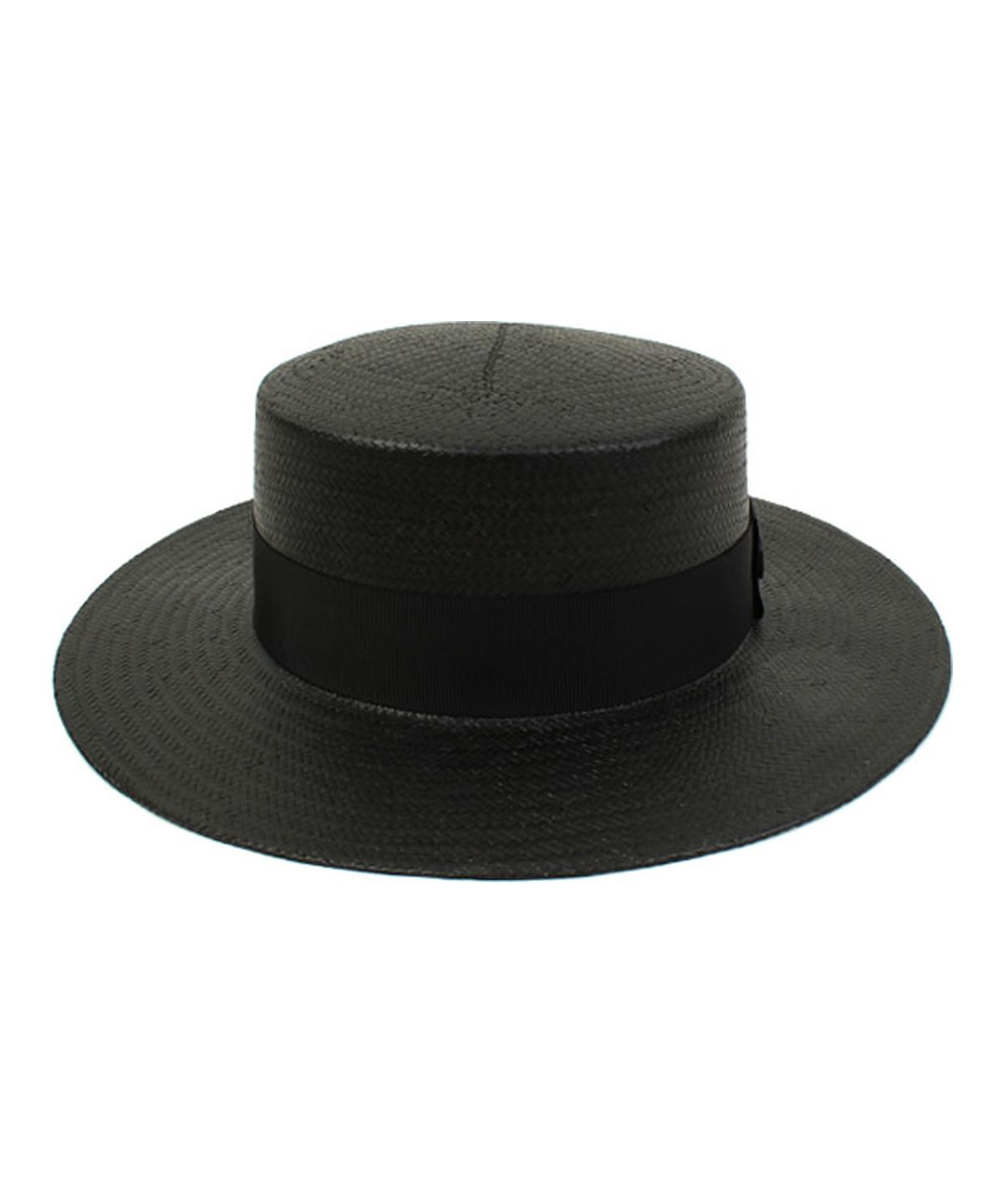 유니버셜 케미스트리(UNIVERSAL CHEMISTRY) Black Flat Long Panama Hat 파나마햇