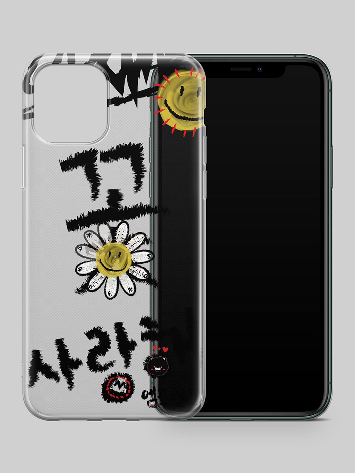 엠프렌즈(MFRIENDS) 아이폰·갤럭시 공용 꽃사랑 레터링 그래픽 케이스 371  스트리트 감성 타이포 아트 디자인  엠프렌즈