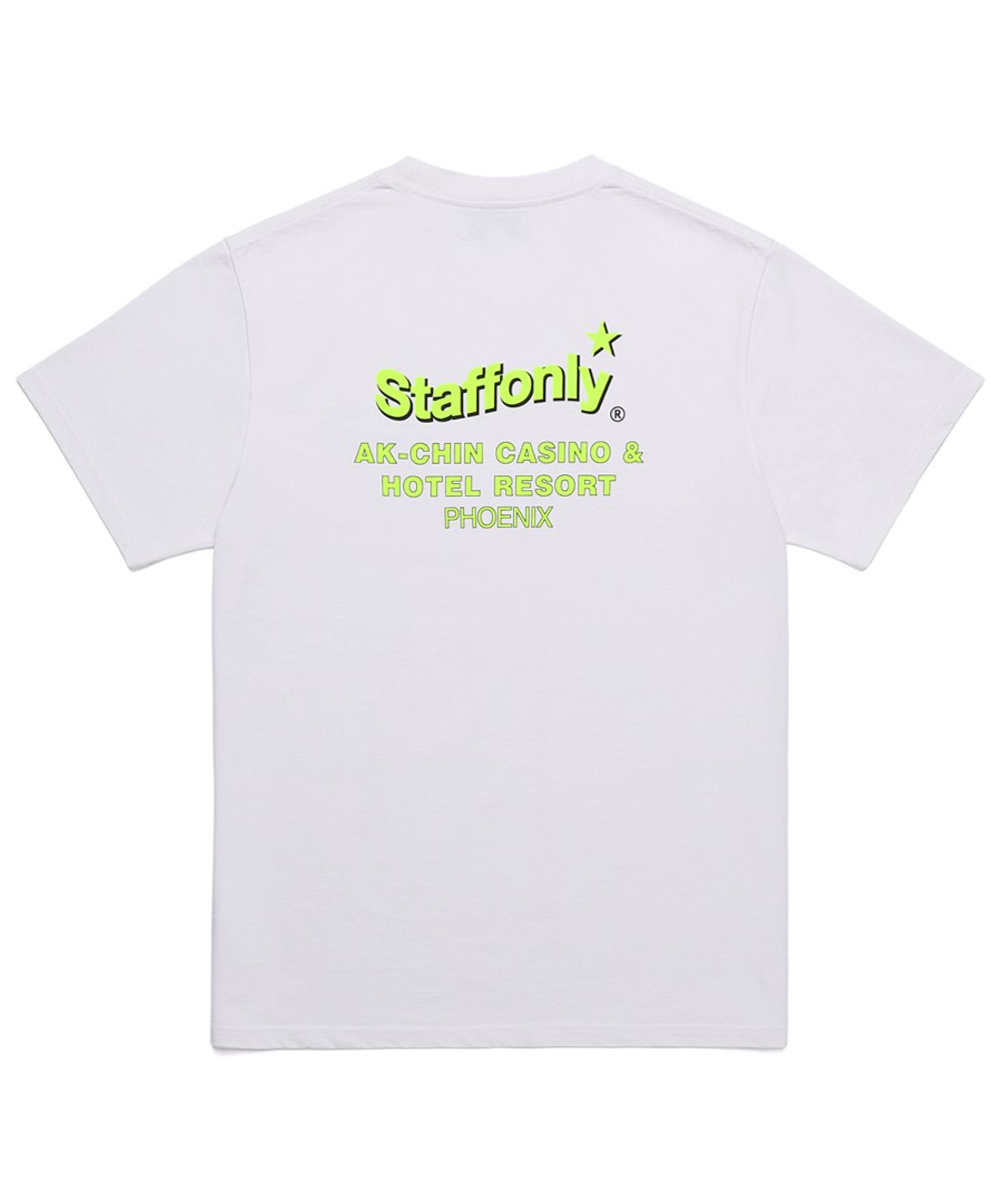 스텝온리(STAFFONLY) STAR LOGO  T-SHIRT (WHITE)