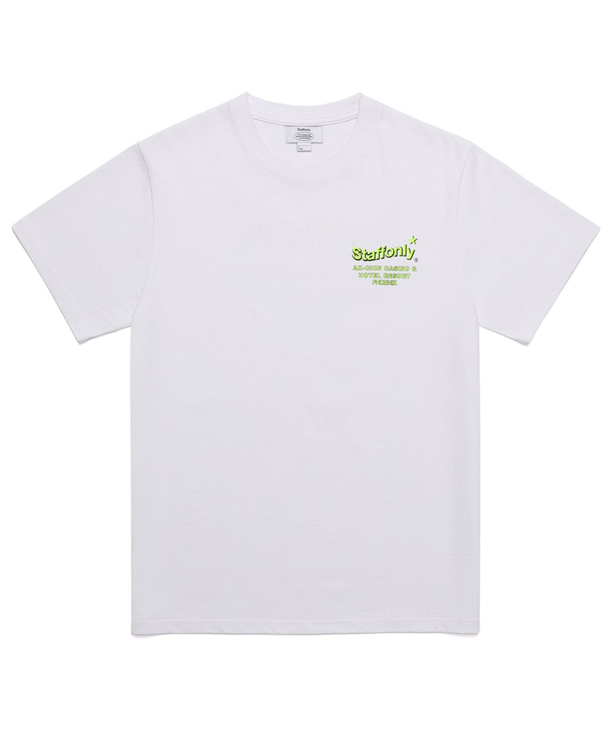 스텝온리(STAFFONLY) STAR LOGO  T-SHIRT (WHITE)