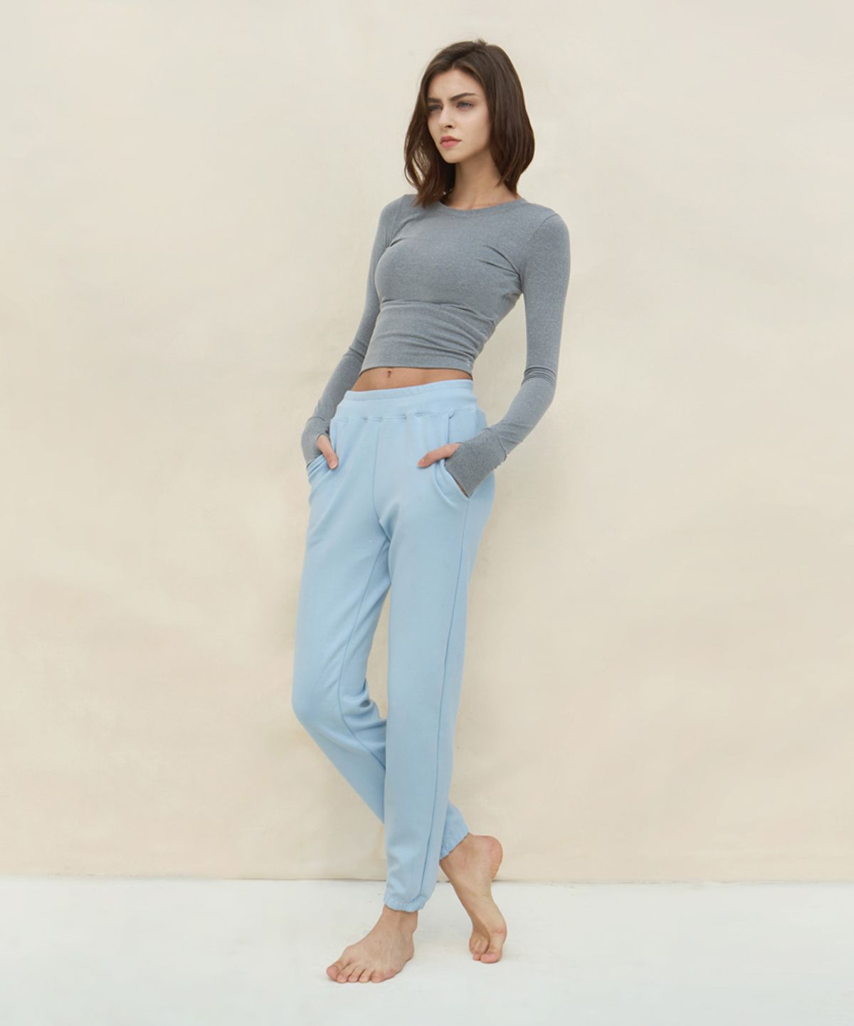 데비웨어(DEVIWEAR) 에티튜드 스웨트 팬츠 DEVI-B0033-베이비블루