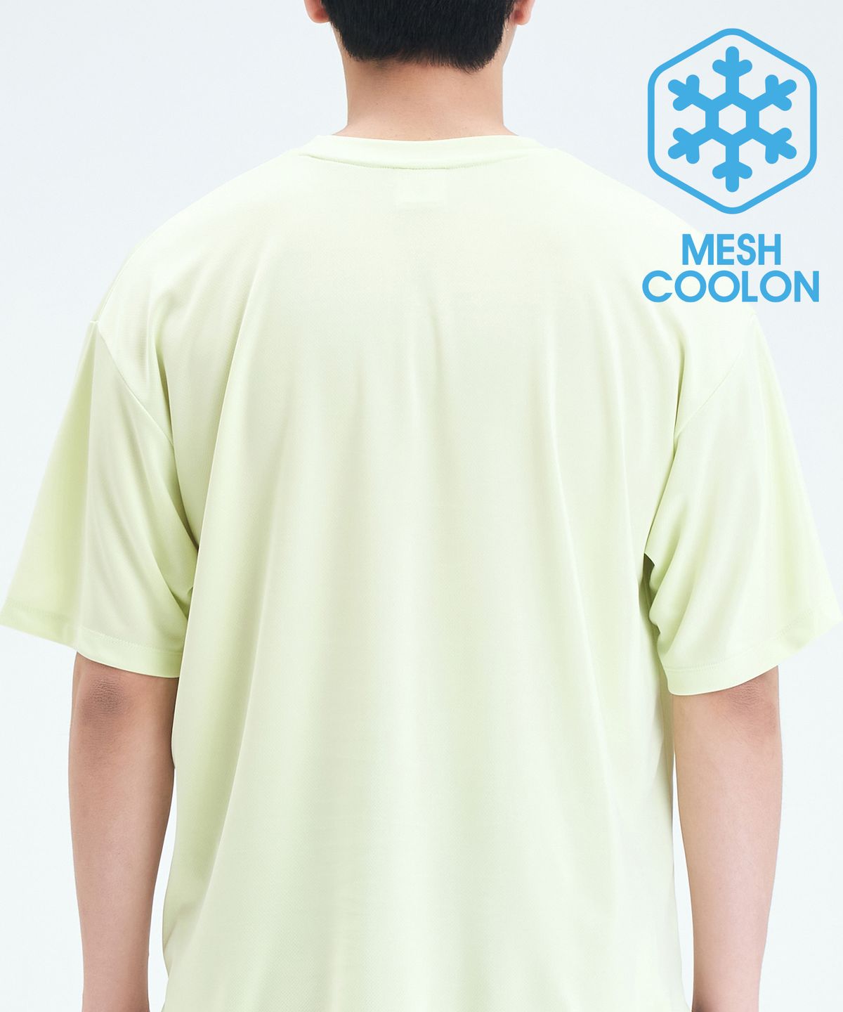 게인스보로(GAINSBORO) 오버핏 쿨 마이크로아이스 라운드 티셔츠 라임