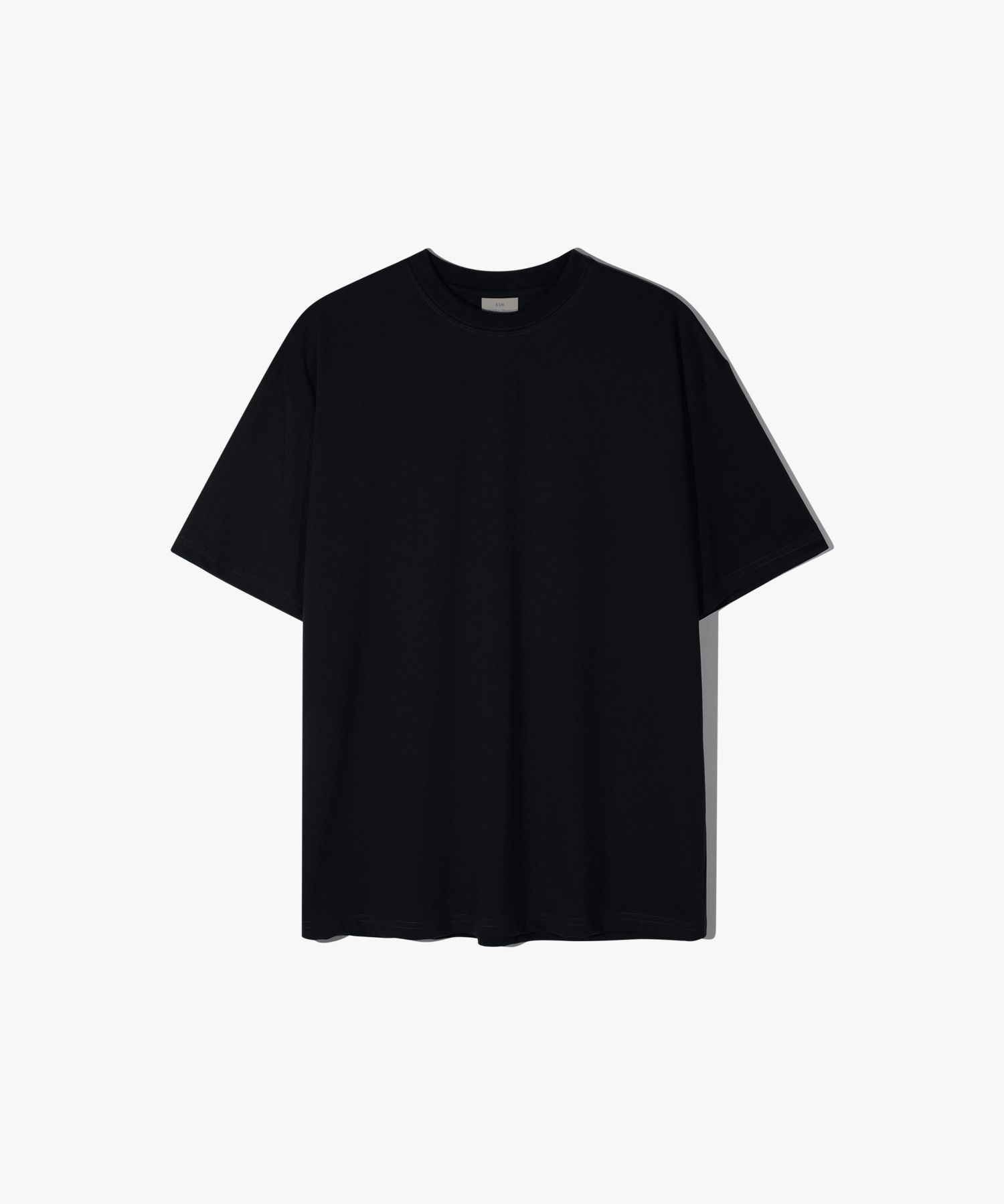 MUSINSA | ESN PREMIUM SINGLE SEMI-OVERSIZED T-SHIRT BLACK