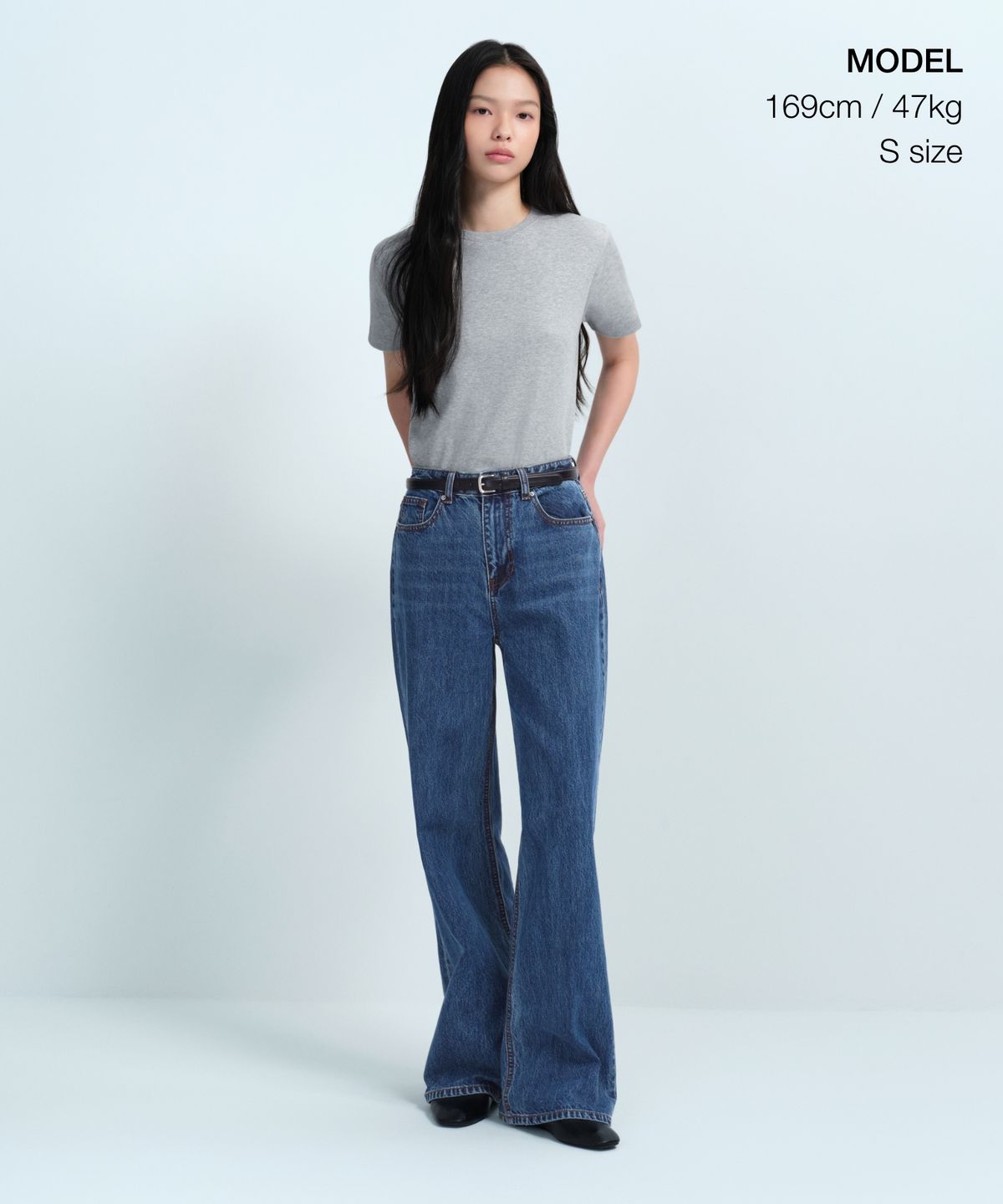 무신사 스탠다드 우먼(MUSINSA STANDARD WOMAN) 우먼즈 베이식 크루 넥 티셔츠 [미디엄 그레이]