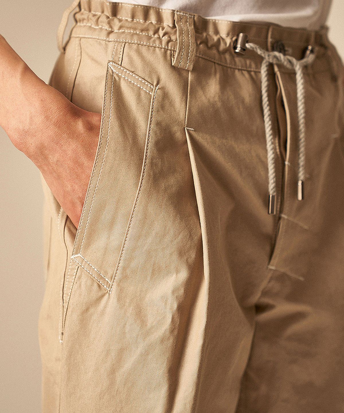 버드 체(BIRD CHE) BAKER BEIGE COTTON STRING PANTS