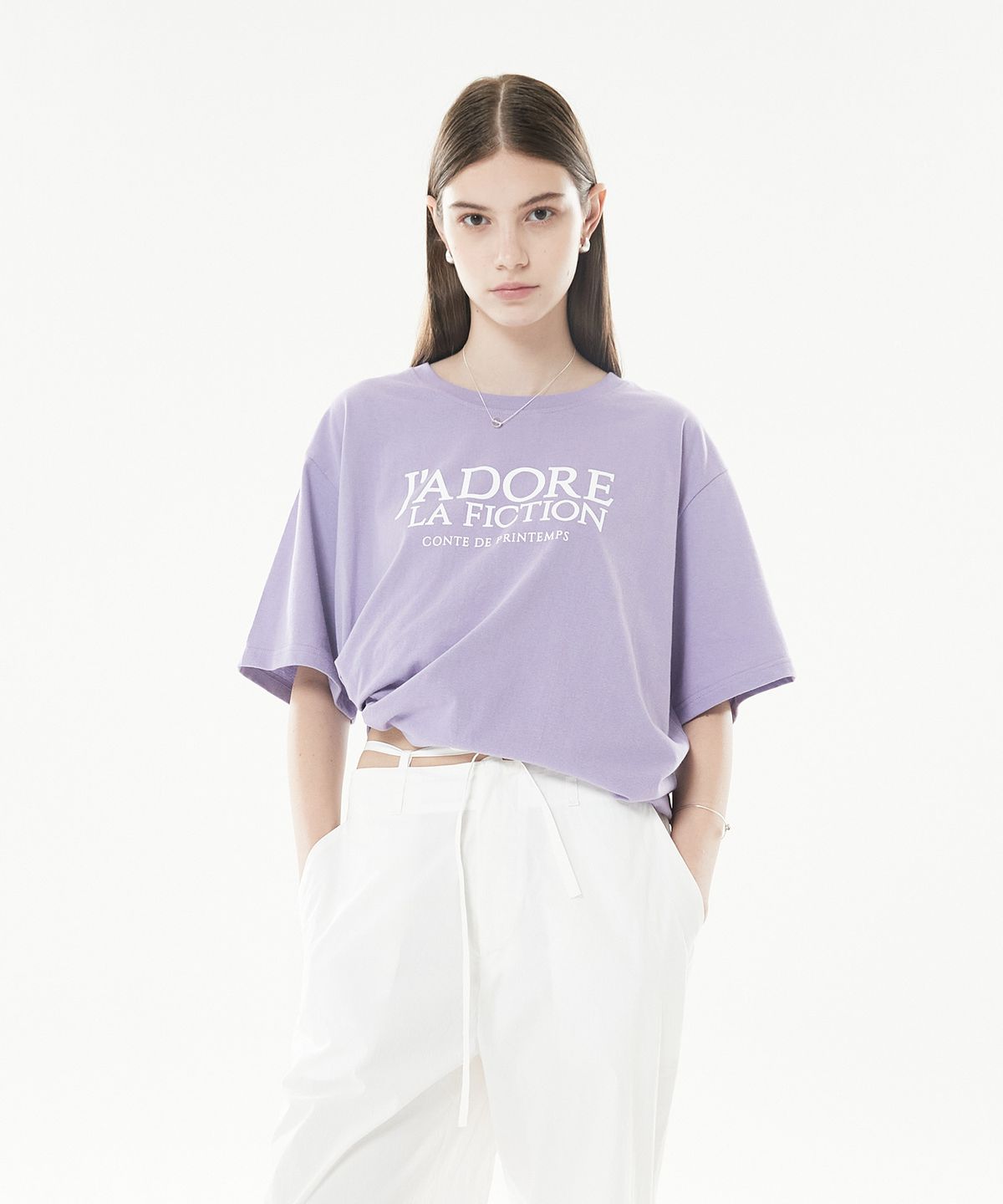 라티젠(LARTIGENT) 18SP FICTION T-SHIRT(VIOLET)