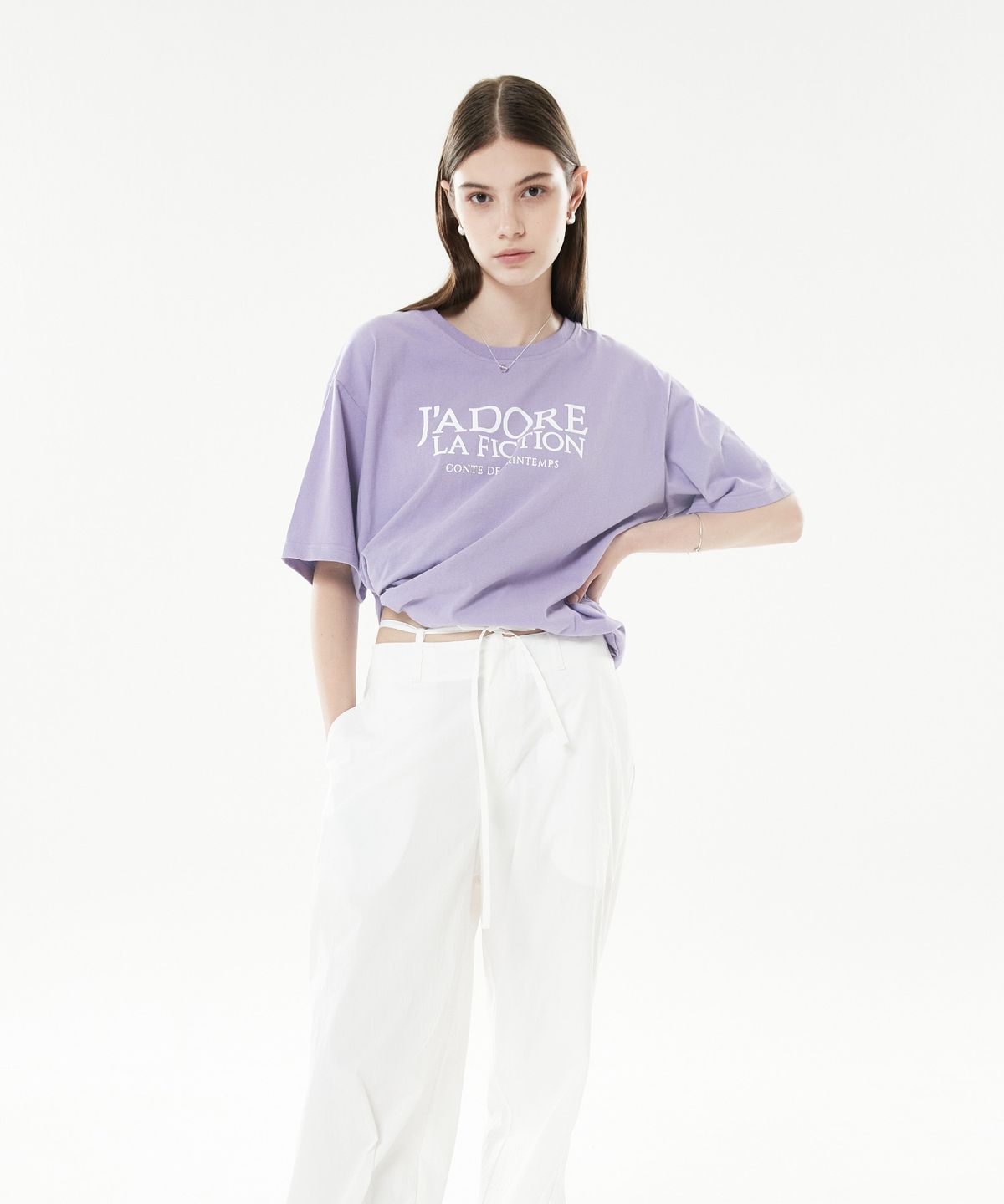 라티젠(LARTIGENT) 18SP FICTION T-SHIRT(VIOLET)