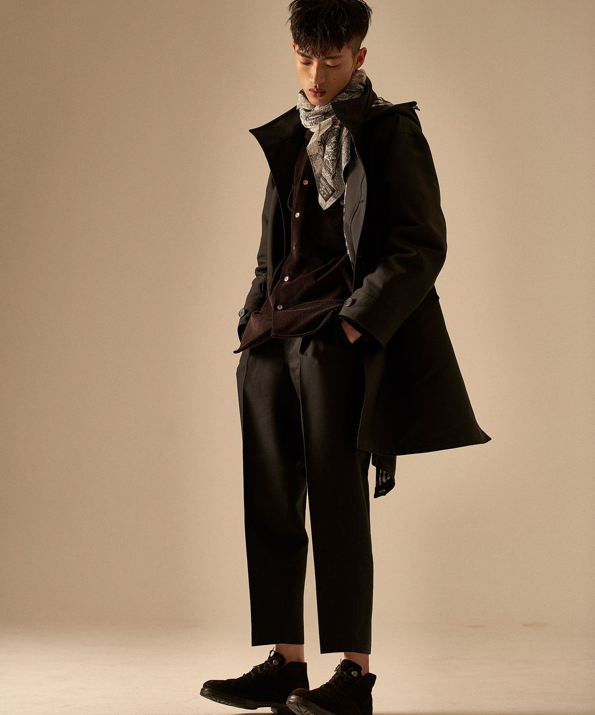 버드 체(BIRD CHE) COLE S BLACK WOOLSILK SLACKS