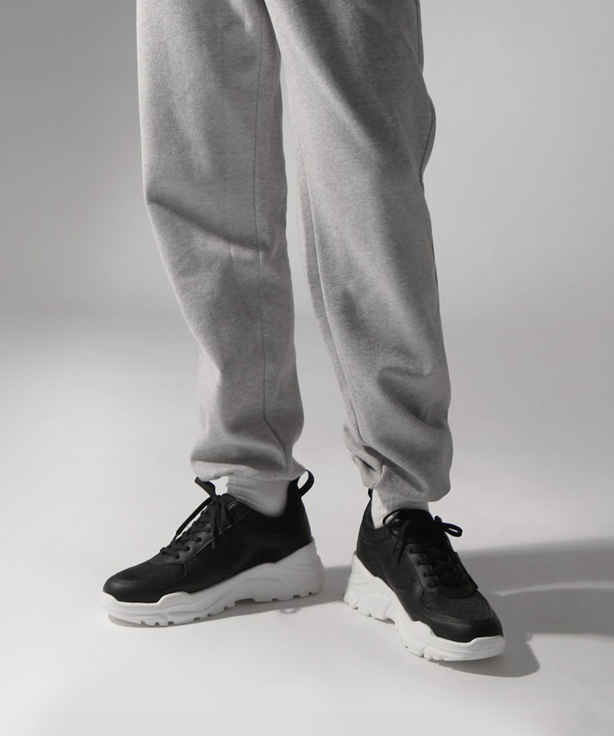 힐탑(HEELTOP) JC4718-BK 8cm 키높이 어글리 슈즈 지크 블랙 [240~280MM]