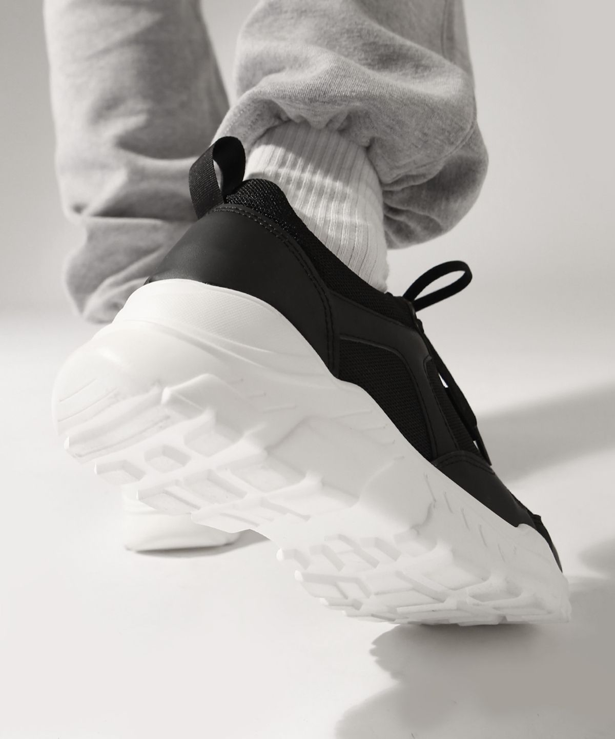 힐탑(HEELTOP) JC4718-BK 8cm 키높이 어글리 슈즈 지크 블랙 [240~280MM]