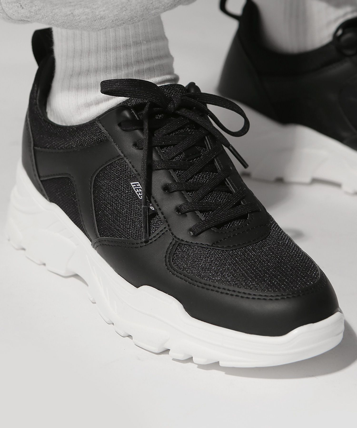 MUSINSA公式 | HEELTOP JC4718-BK 8cm Height Increase Ugly