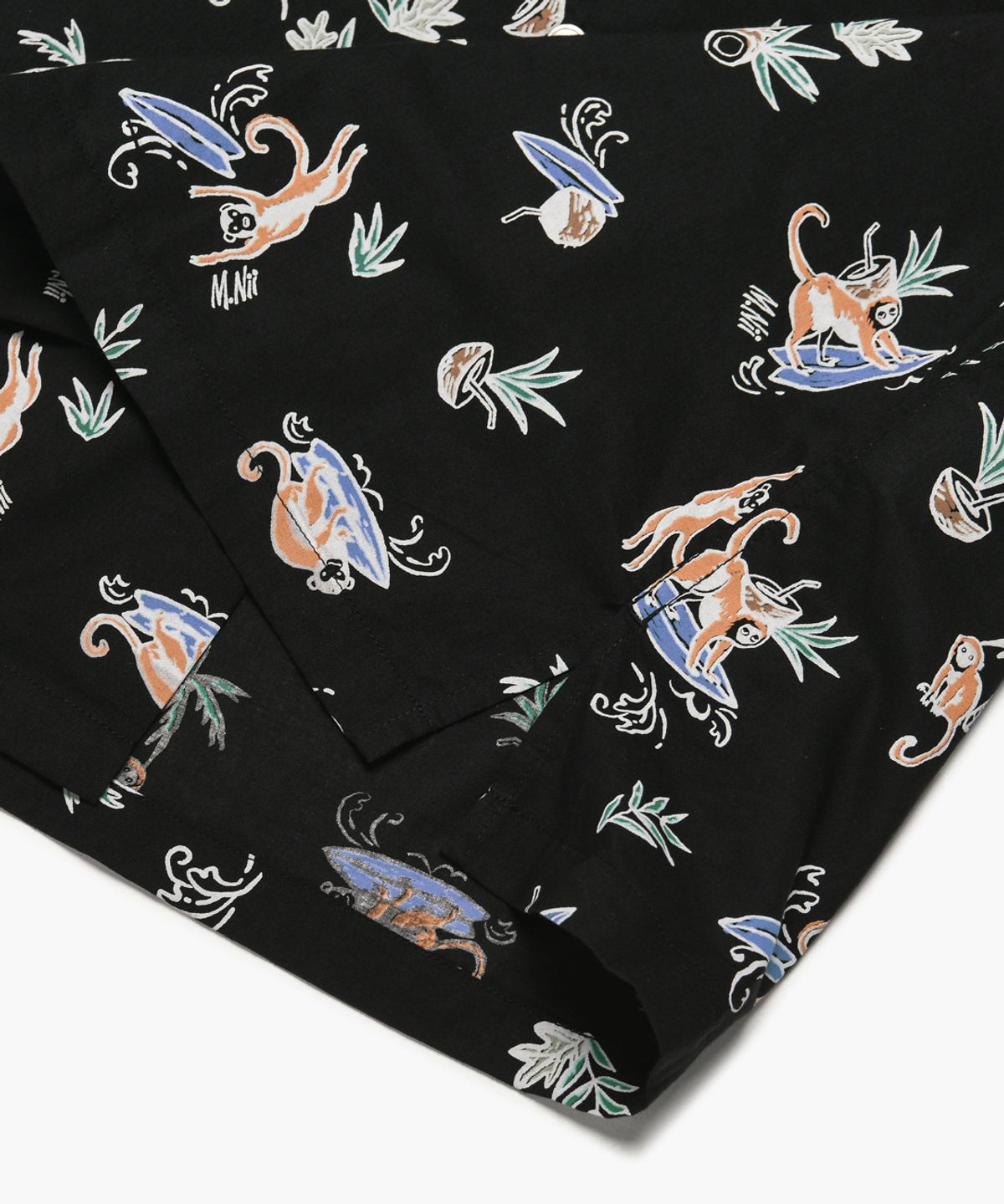 엠니(M.Nii) Monkey Surf Aloha Shirts / Black