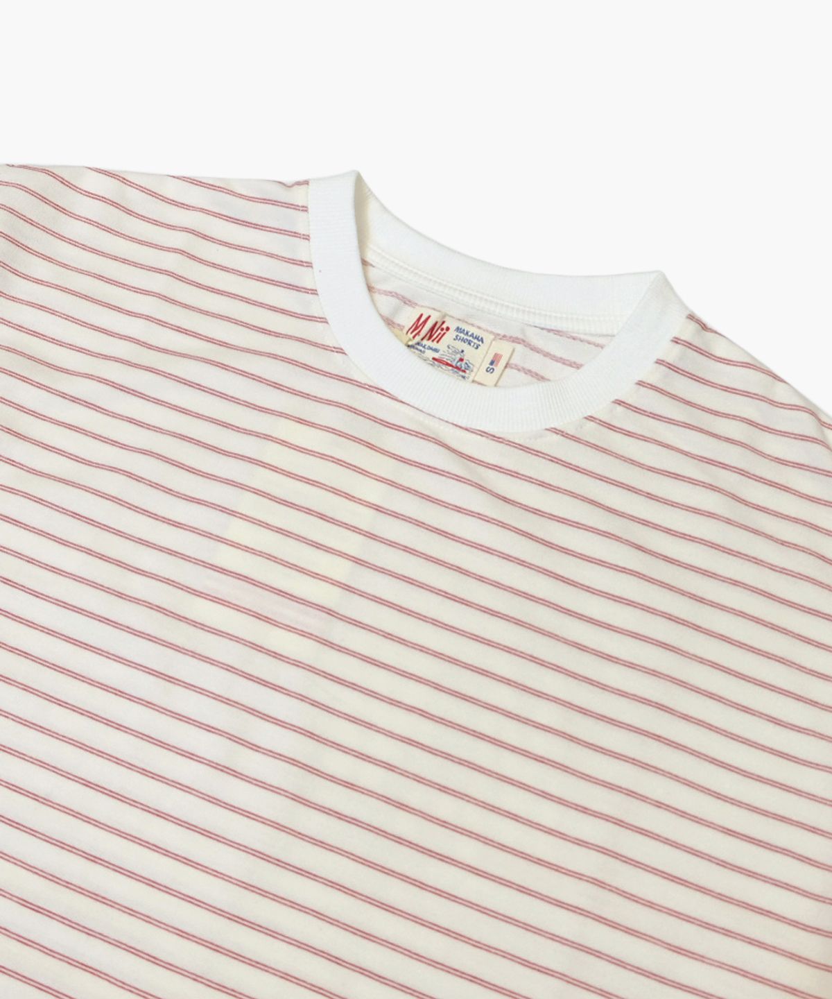 엠니(M.Nii) Stripe Basic Logo T-Shirt / Red