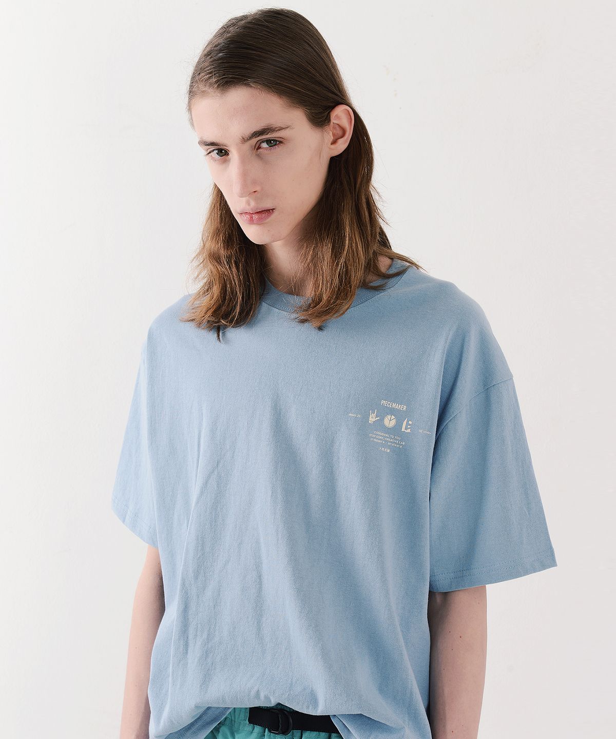 피스메이커(PIECE MAKER) PM ICON TSHIRTS (SKY BLUE)