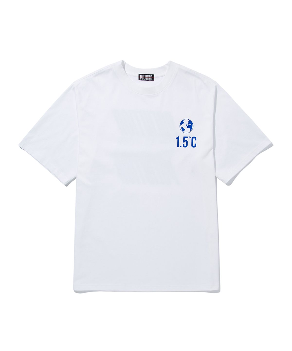 폴루션(POLLUTION) Asymmetric LOGO HALF SLV T