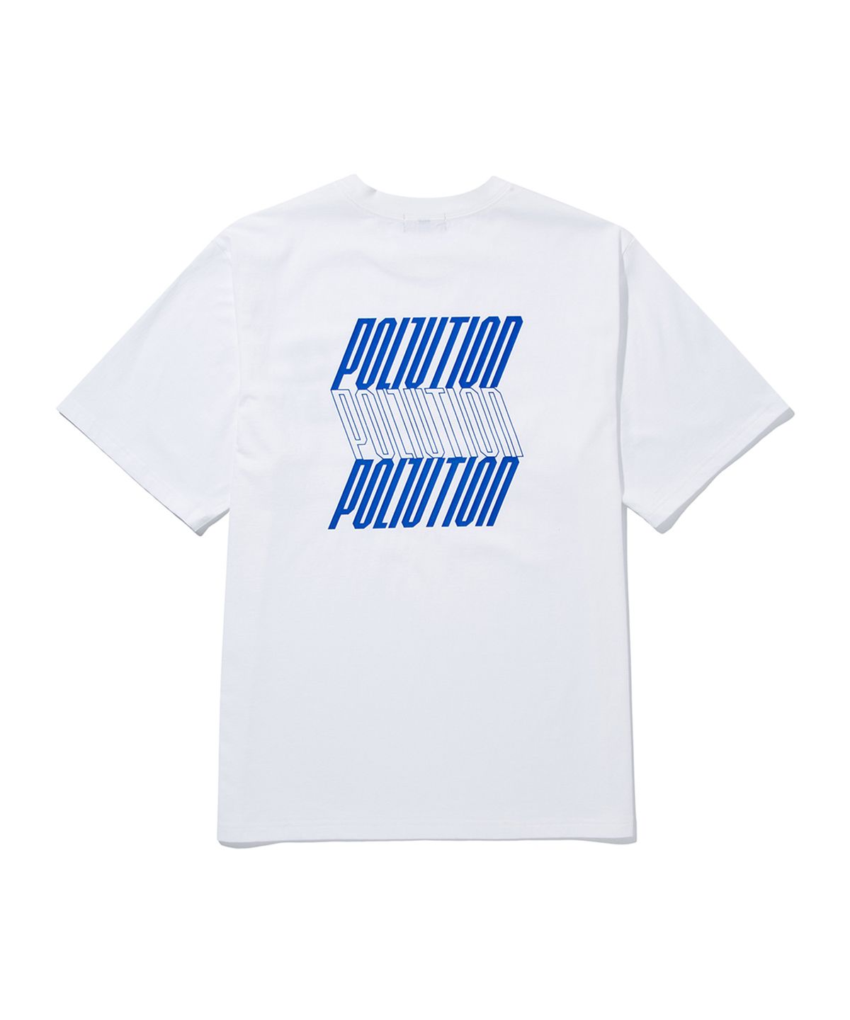 폴루션(POLLUTION) Asymmetric LOGO HALF SLV T