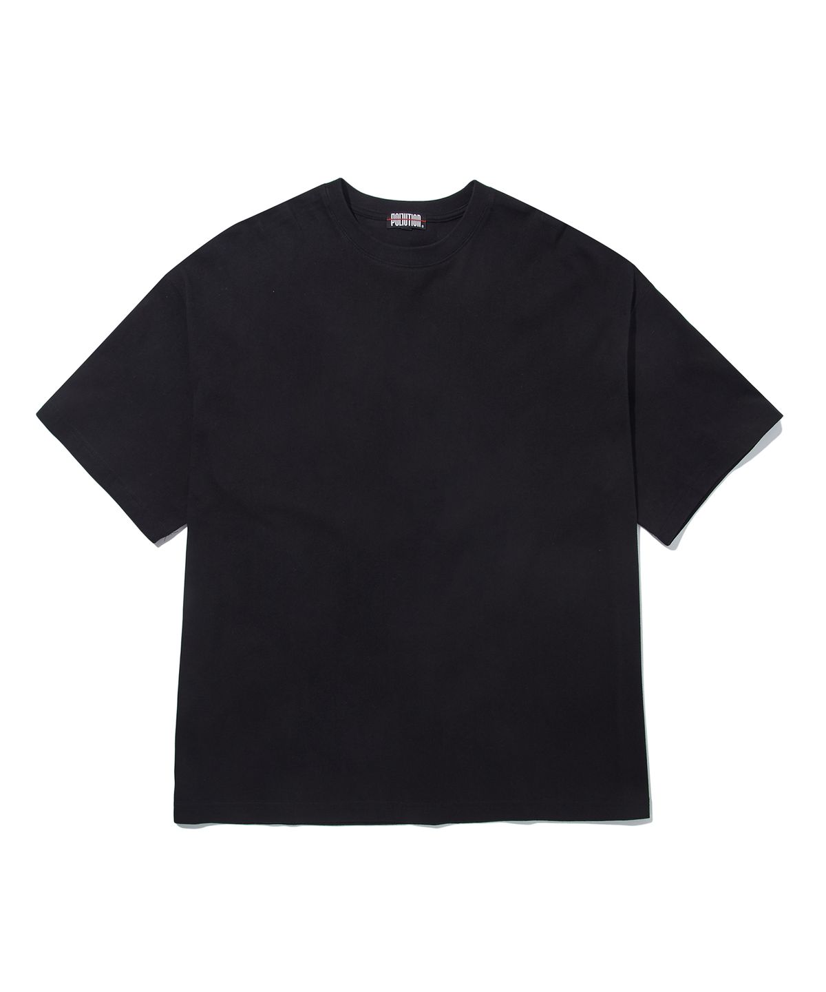폴루션(POLLUTION) EARTH LOGO OVERSIZE T BLACK
