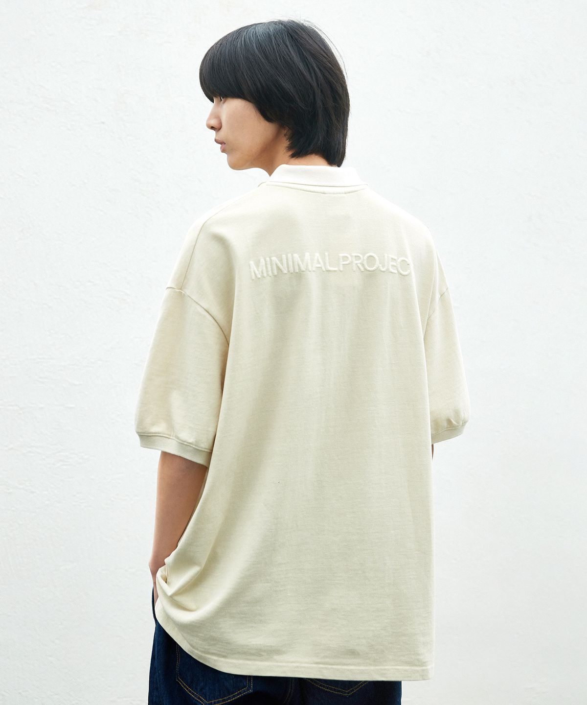 미니멀프로젝트(MINIMALPROJECT) 피그먼트 시그니쳐 오버핏 PK 폴로 티셔츠 MPK102 [BEIGE]