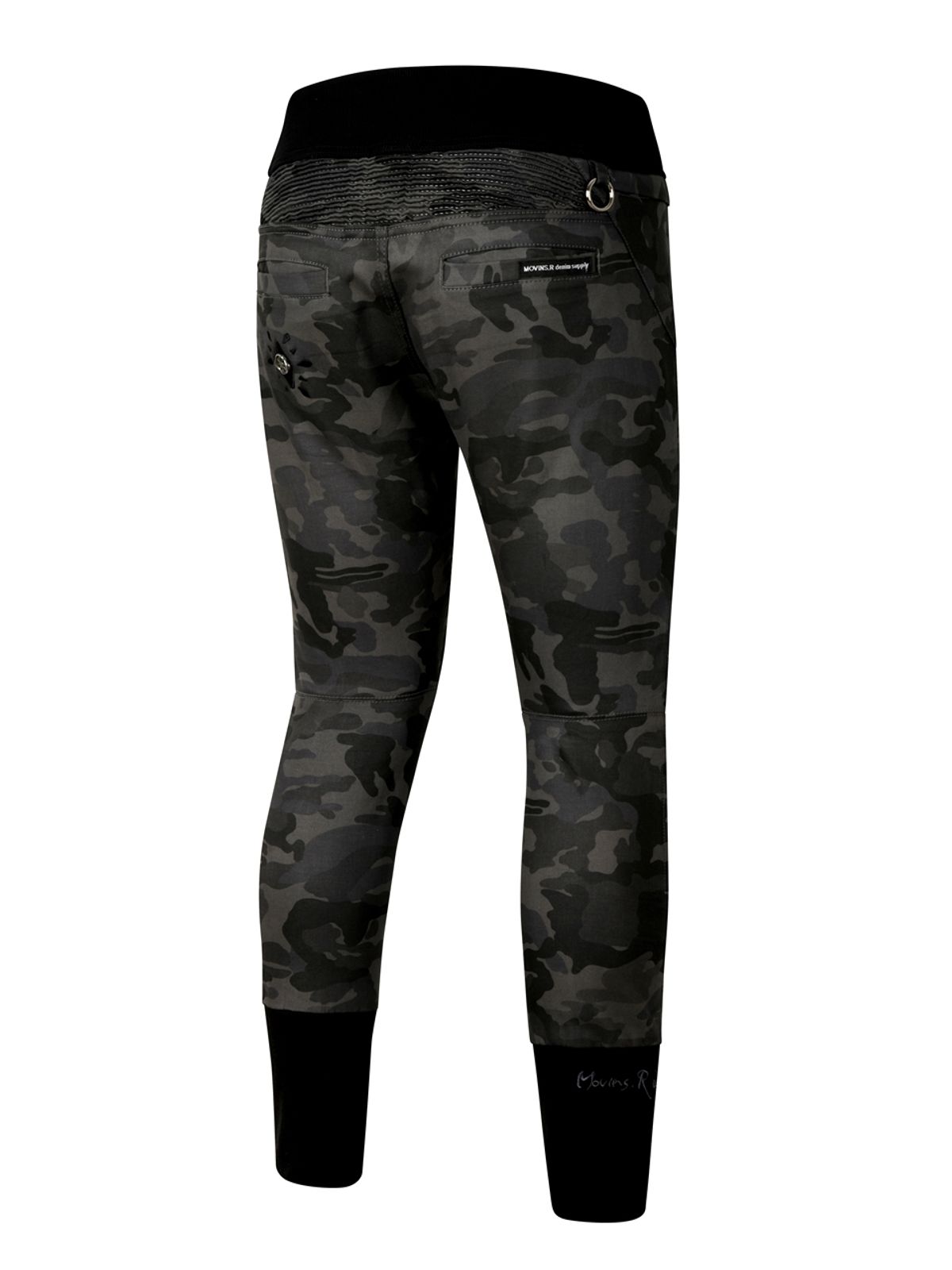 모빈스알(MOVINS.R) (왁스코팅 그레이 카모)AURA RELAXED DENIM PANTS