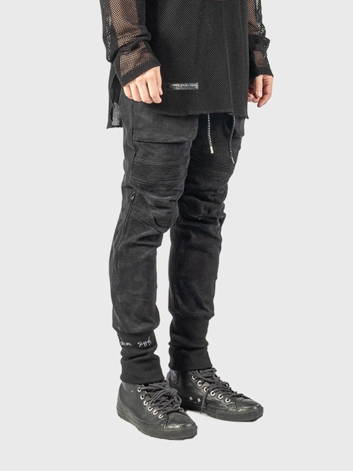 모빈스알(MOVINS.R) (블랙카모)AURA RELAXED DENIM PANTS